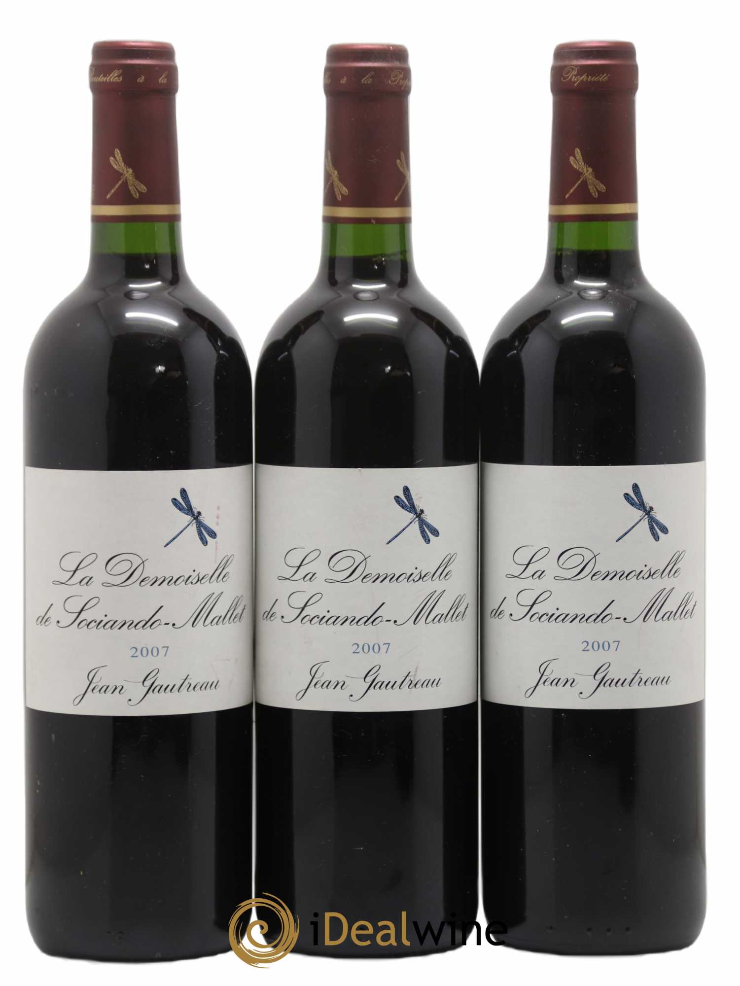 Demoiselle de Sociando Mallet Second Vin 2007 - Lot de 3 bouteilles - 0