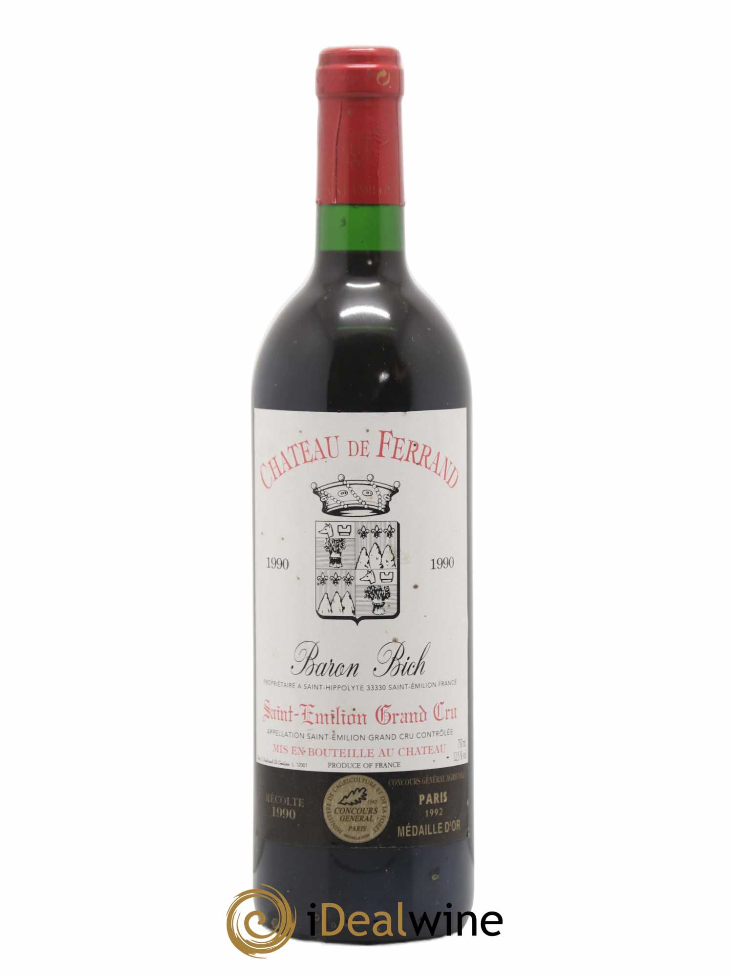 Château de Ferrand Grand Cru Classé 1990 - Lot de 1 bouteille - 0