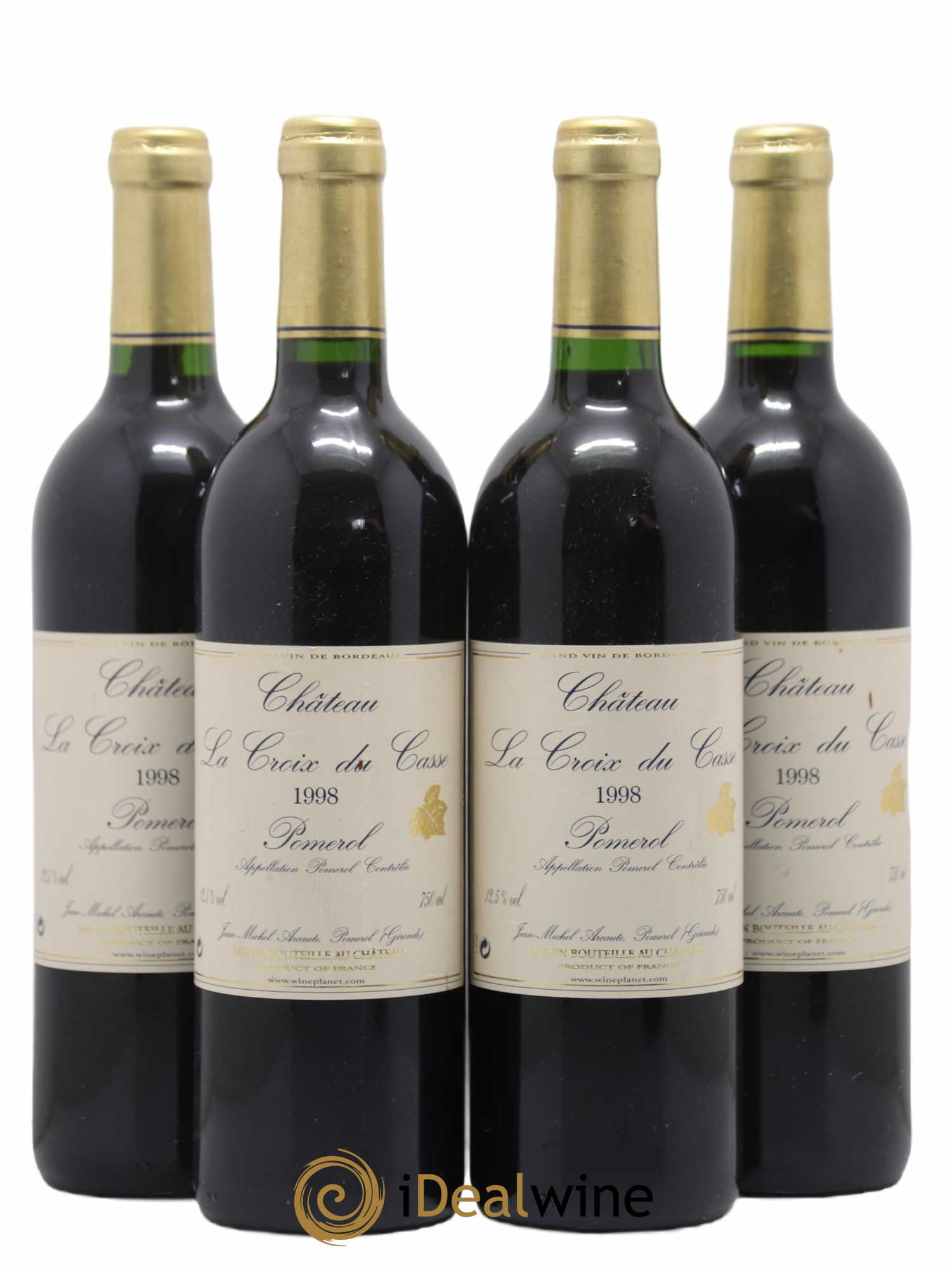 Château la Croix du Casse 1998 - Lot de 4 bouteilles - 0
