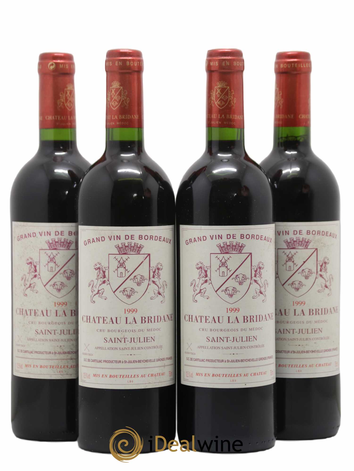 Château la Bridane Cru Bourgeois 1999 - Lot de 4 bouteilles - 0