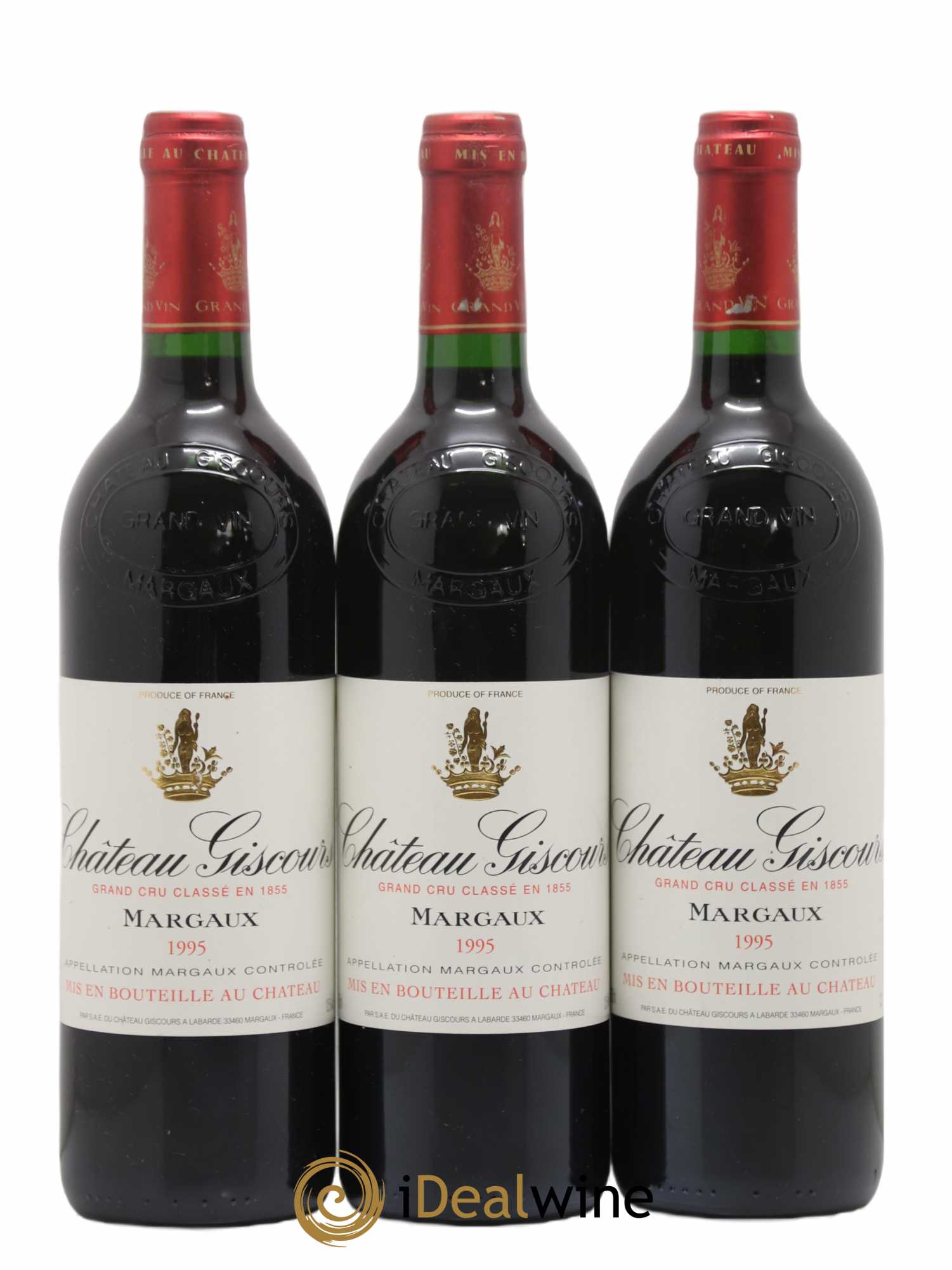 Château Giscours 3ème Grand Cru Classé 1995 - Lot de 3 bouteilles - 0