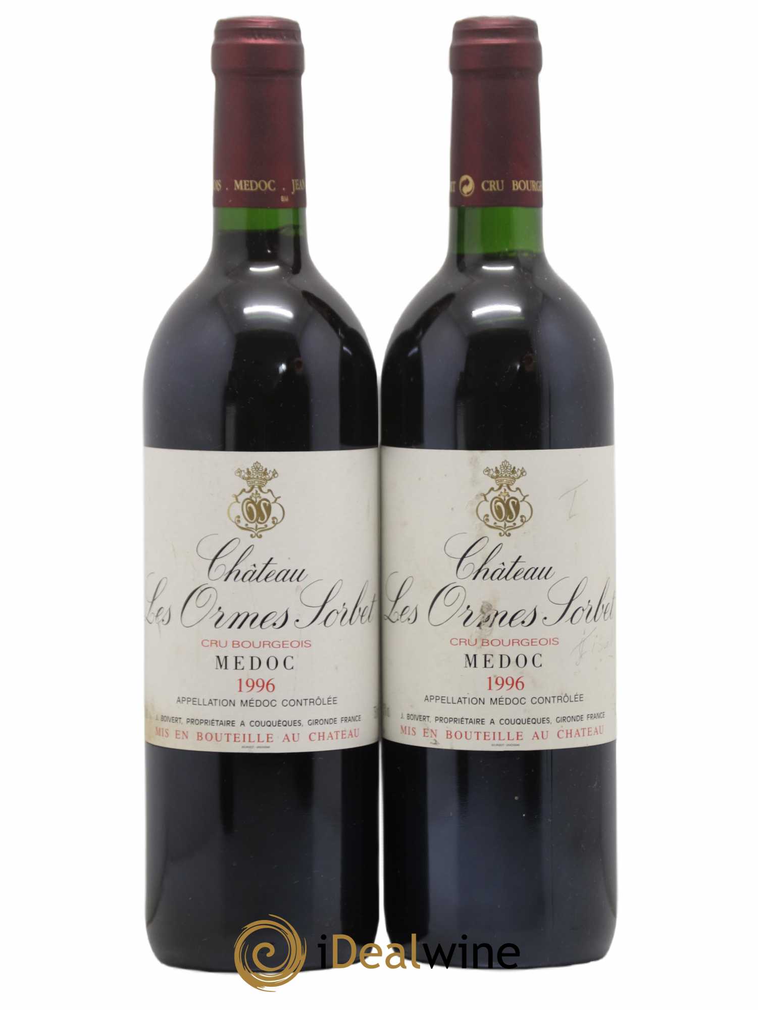 Château les Ormes Sorbet Cru Bourgeois 1996 - Lot de 2 bouteilles - 0