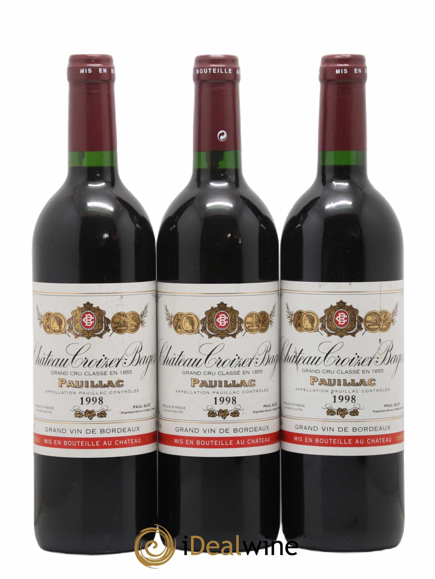 Château Croizet Bages 5ème Grand Cru Classé 1998 - Lot de 6 bouteilles - 2