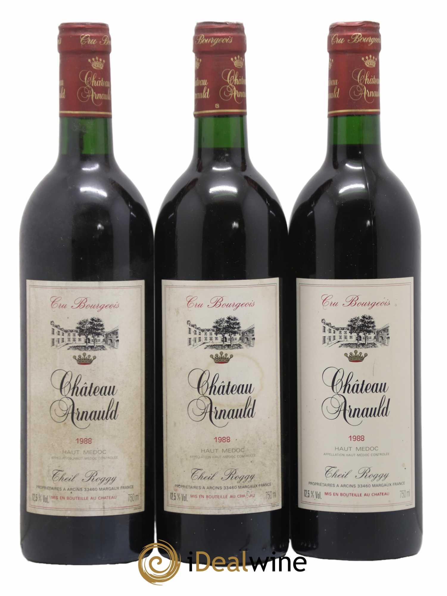 Château Arnauld Cru Bourgeois 1988 - Lot de 3 bouteilles - 0