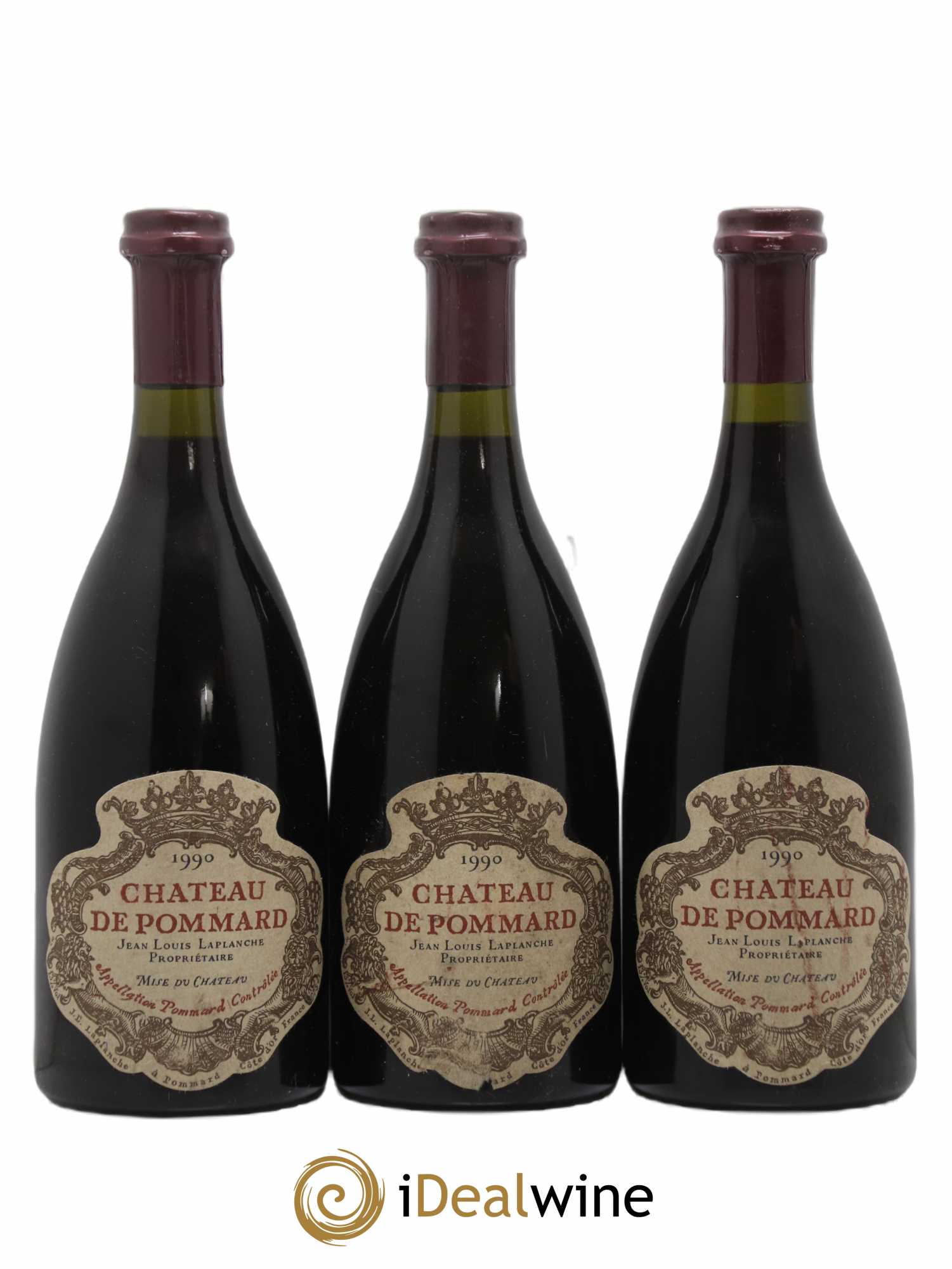 Pommard Château de Pommard 1990 - Lot de 3 bouteilles - 0
