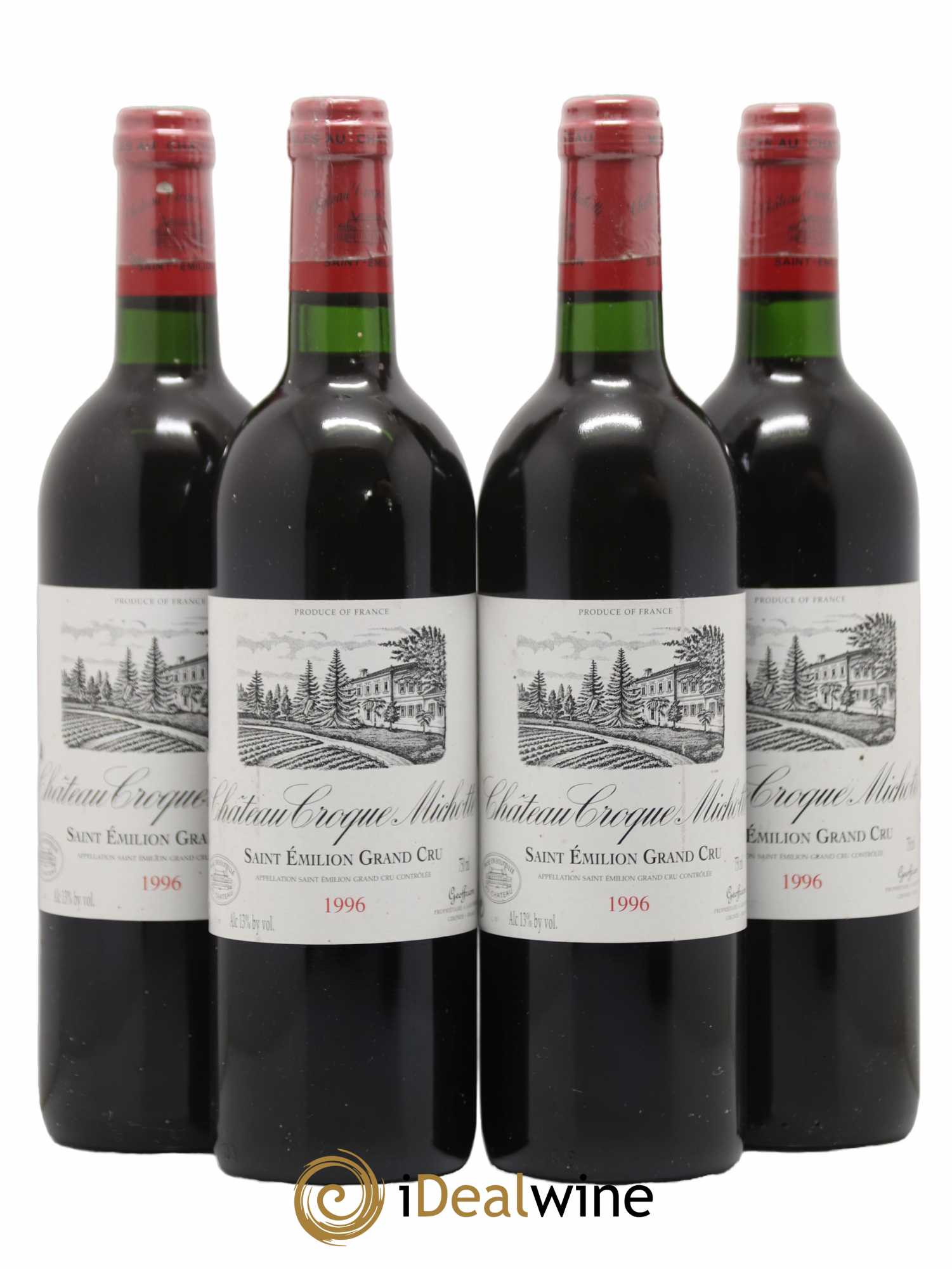Château Croque Michotte 1996 - Lot de 4 bouteilles - 0