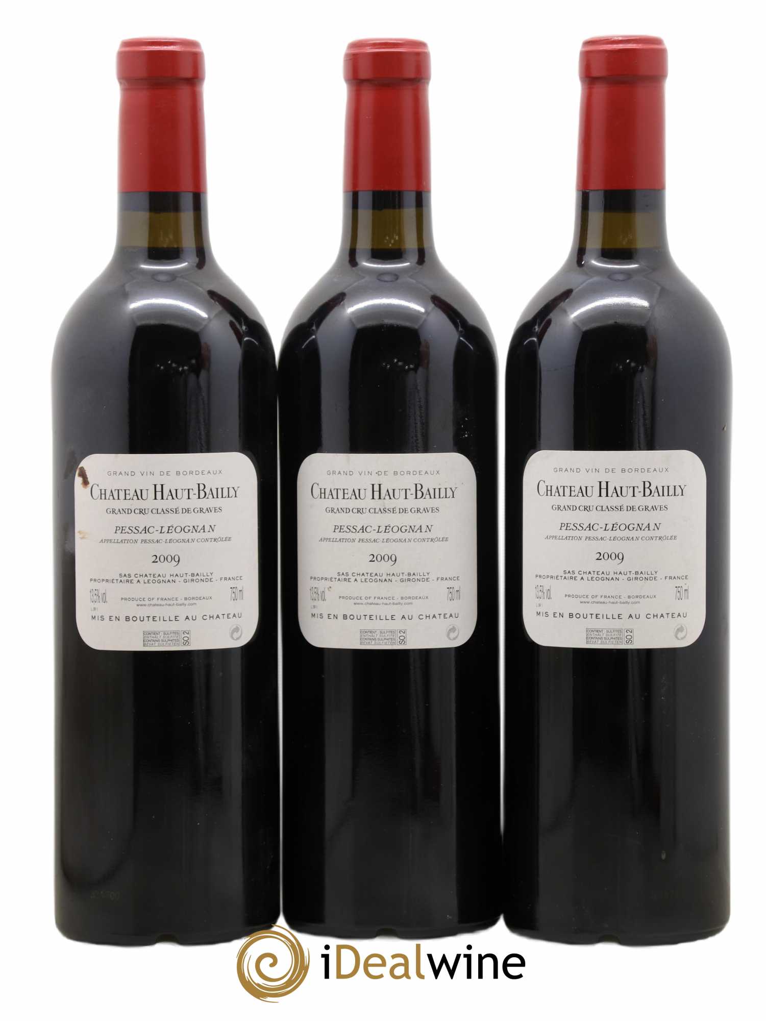 Château Haut-Bailly Cru Classé de Graves 2009 - Lot de 3 bouteilles - 1