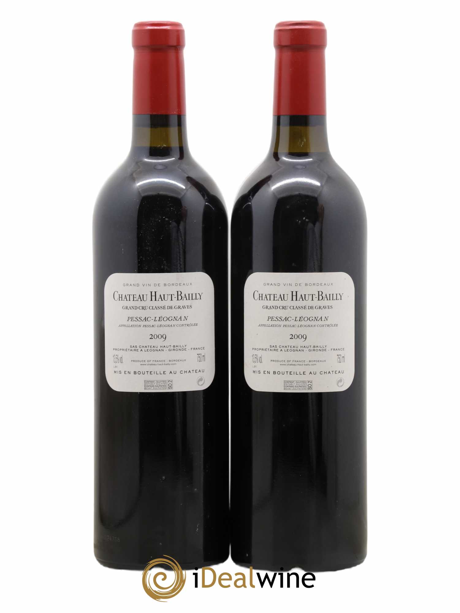 Château Haut-Bailly Cru Classé de Graves 2009 - Lot de 2 bouteilles - 1