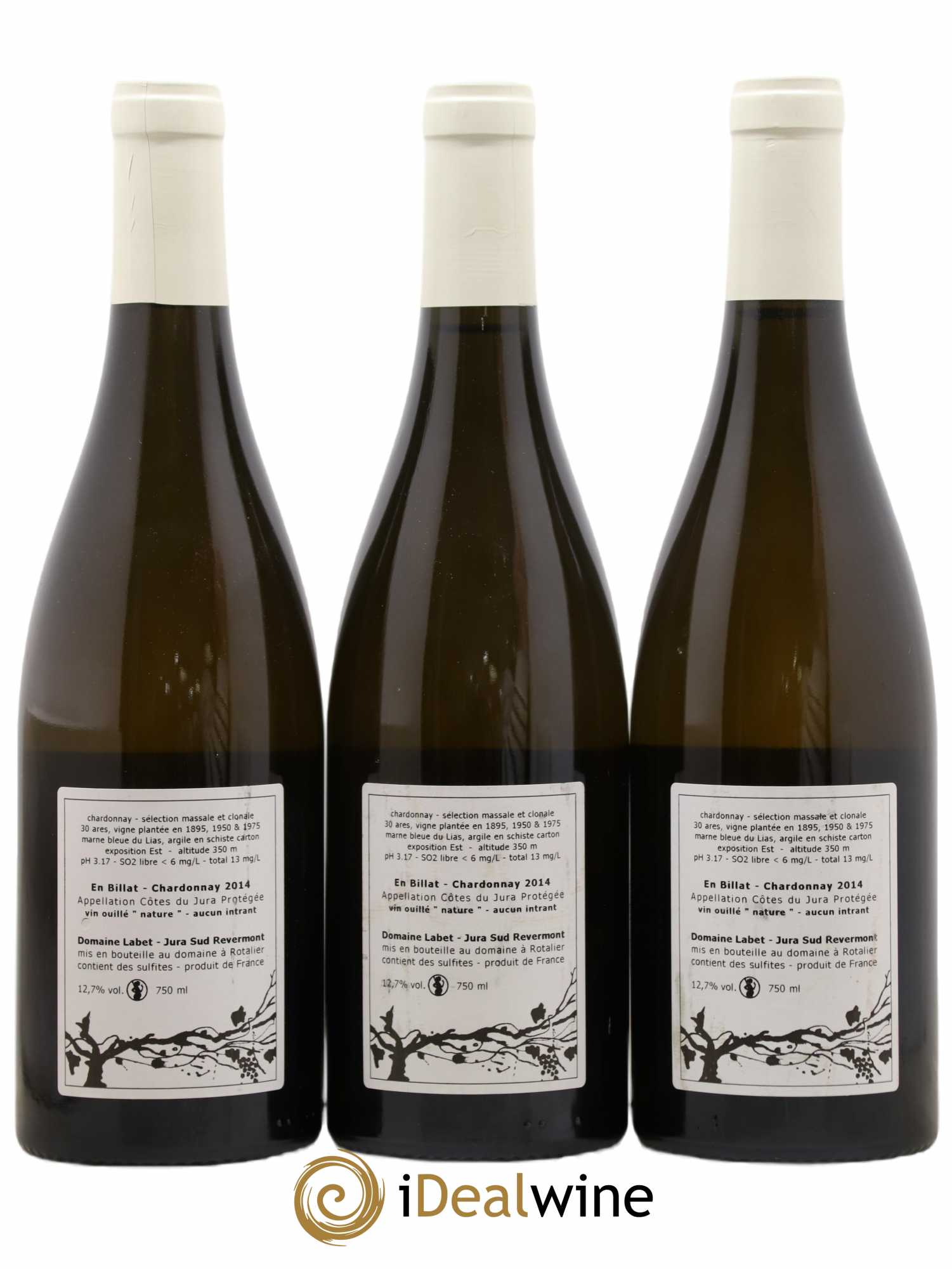 Côtes du Jura Chardonnay En Billat Labet (Domaine) 2014 - Lot de 3 bouteilles - 1