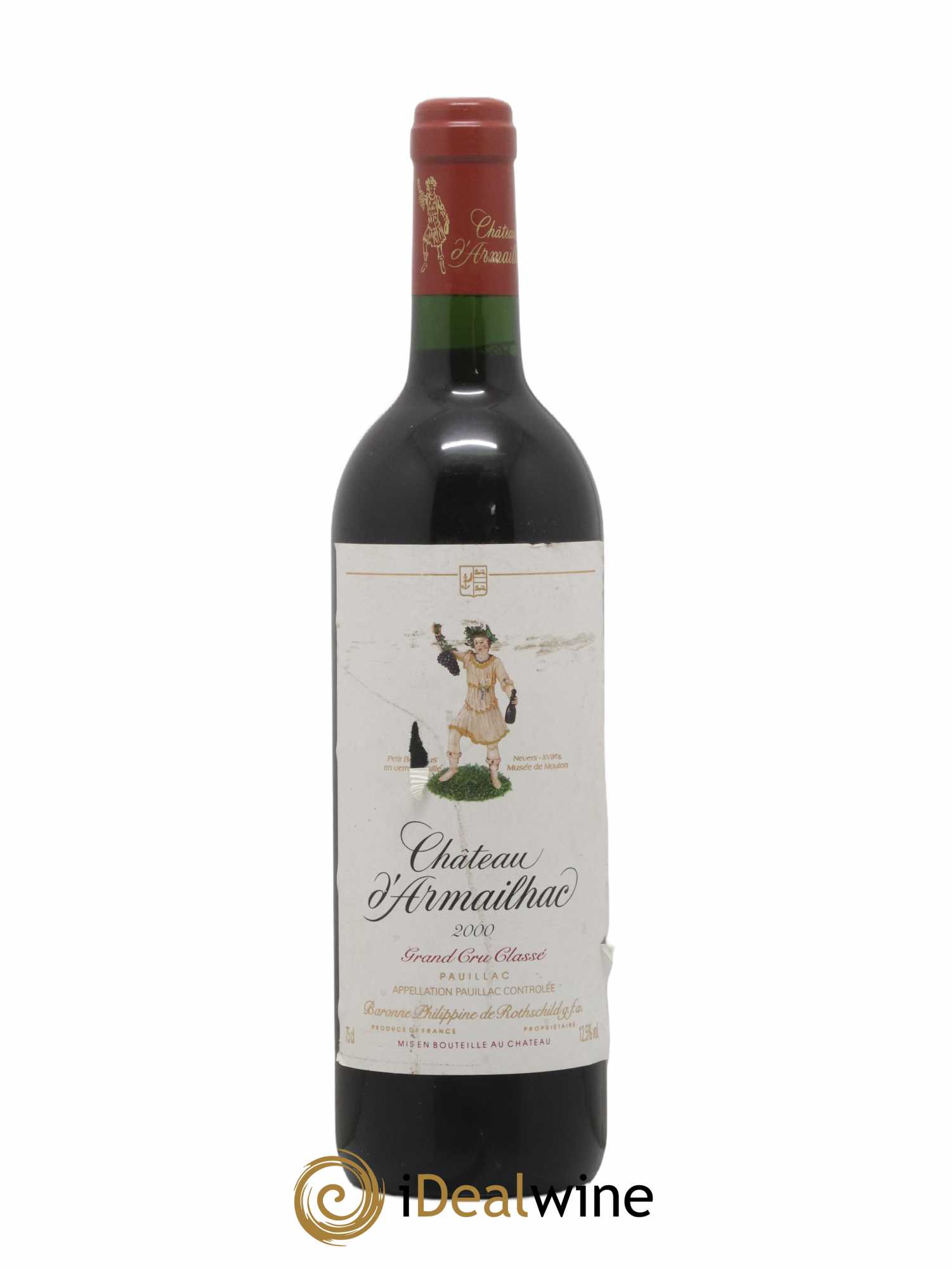 Château d' Armailhac - Mouton Baron(ne) Philippe 5ème Grand Cru Classé 2000 - Lot de 1 bouteille - 0