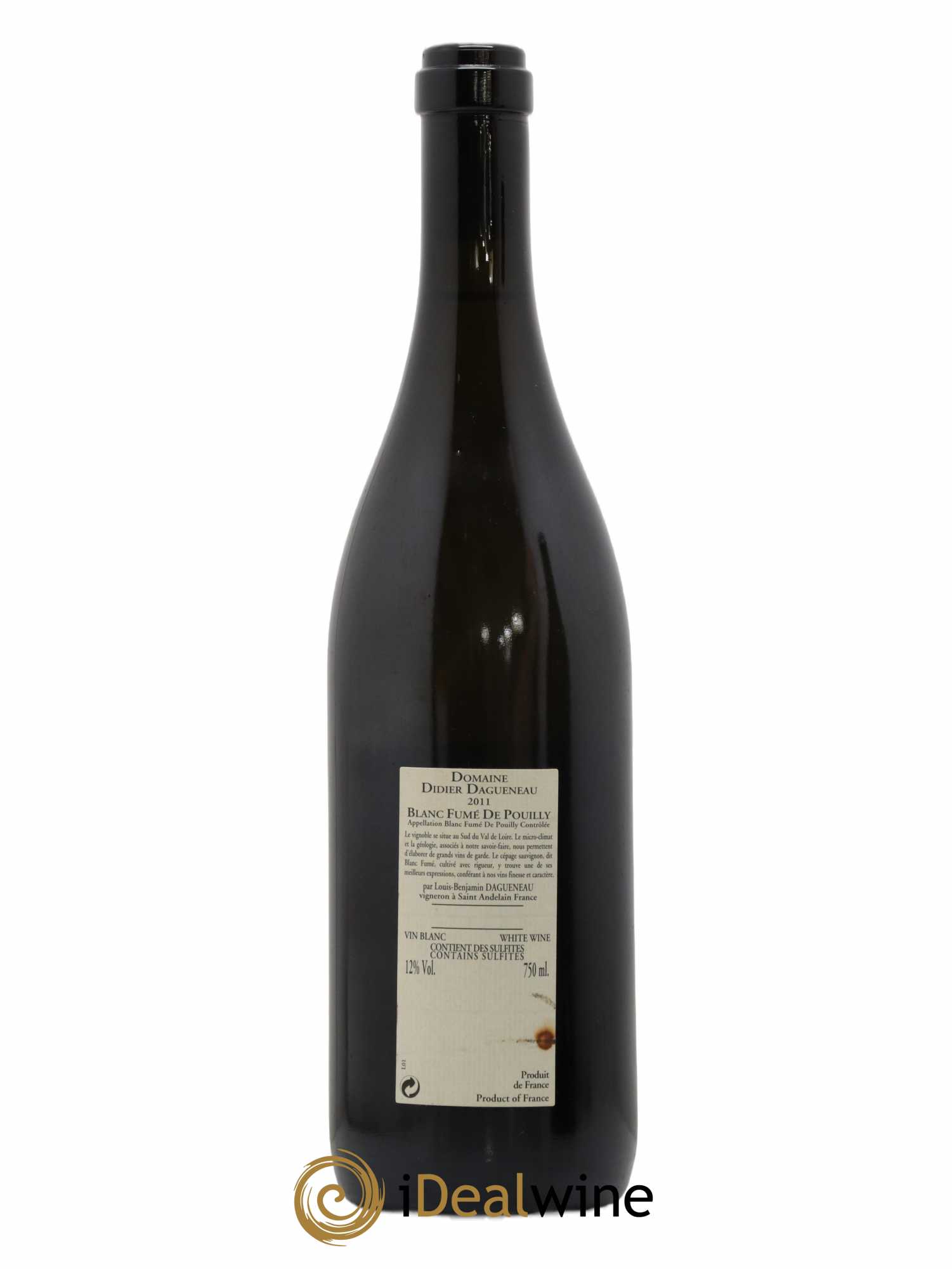 Vin de France Blanc Fumé Dagueneau (Domaine Didier - Louis-Benjamin) 2011 - Lot de 1 bouteille - 1