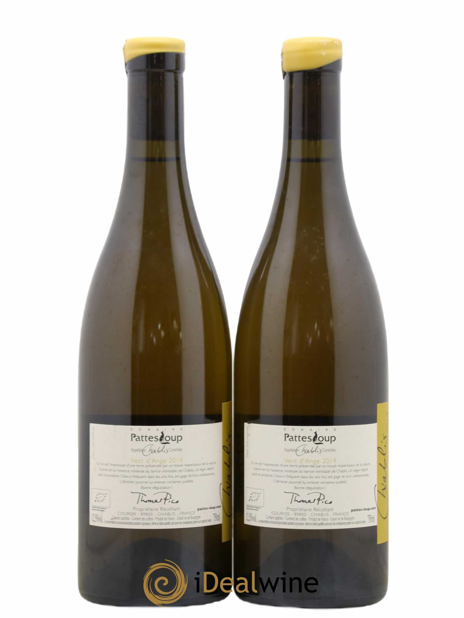 Chablis Vent d'Ange Pattes Loup (Domaine) 2014 - Lot de 2 bouteilles - 1