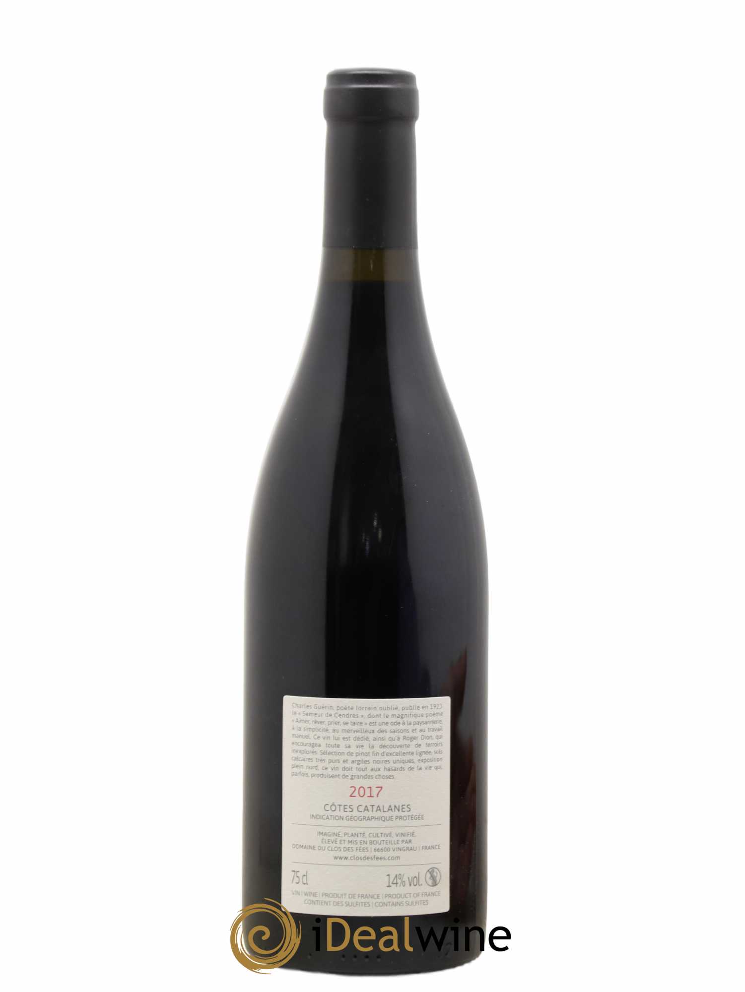 Côtes Catalanes Clos des Fées Aimer Rêver Prier Se taire Hervé Bizeul 2017 - Lot de 1 bouteille - 1