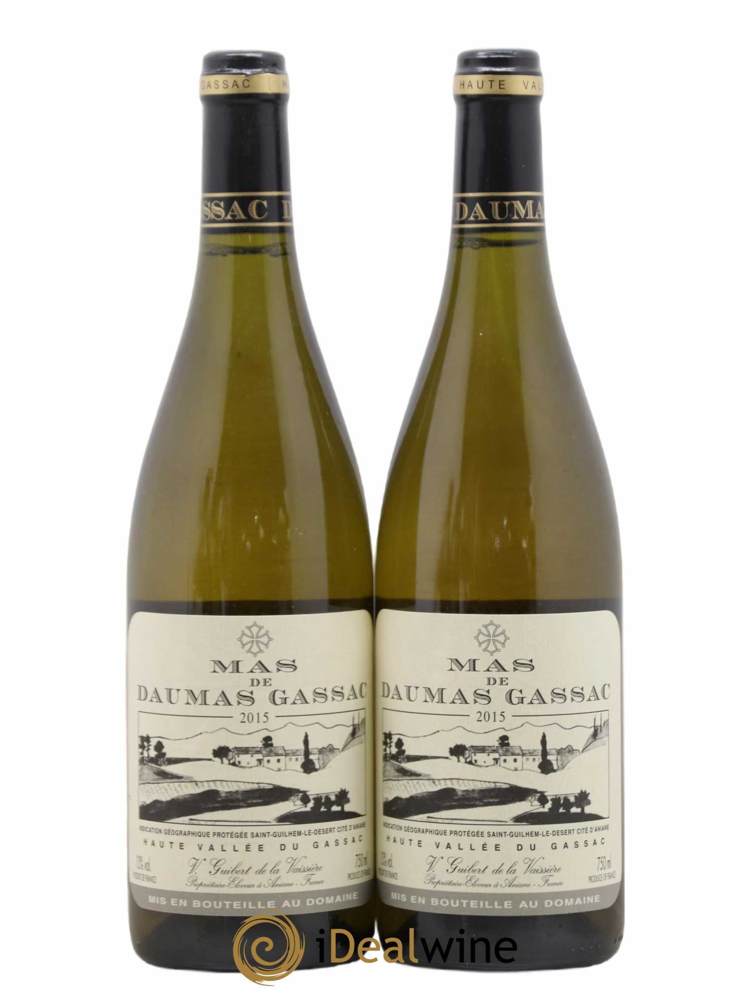 Saint-Guilhem-le-Désert - Cité d'Aniane Mas Daumas Gassac Famille Guibert de La Vaissière 2015 - Lot de 2 bouteilles - 0