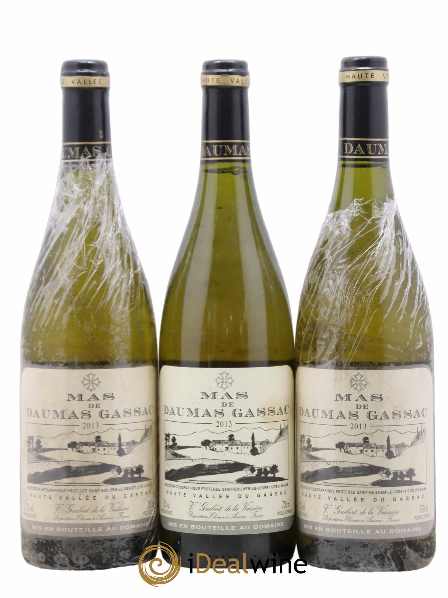 Saint-Guilhem-le-Désert - Cité d'Aniane Mas Daumas Gassac Famille Guibert de La Vaissière 2013 - Lot de 3 bouteilles - 0