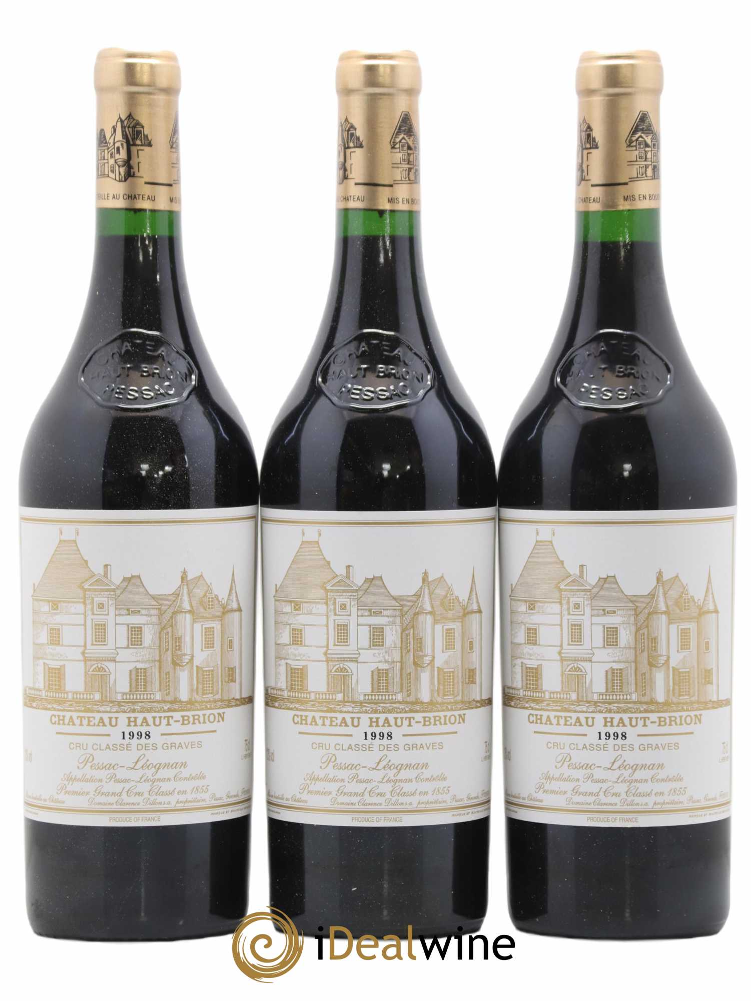 Château Haut Brion 1er Grand Cru Classé 1998 - Lot de 6 bouteilles - 1