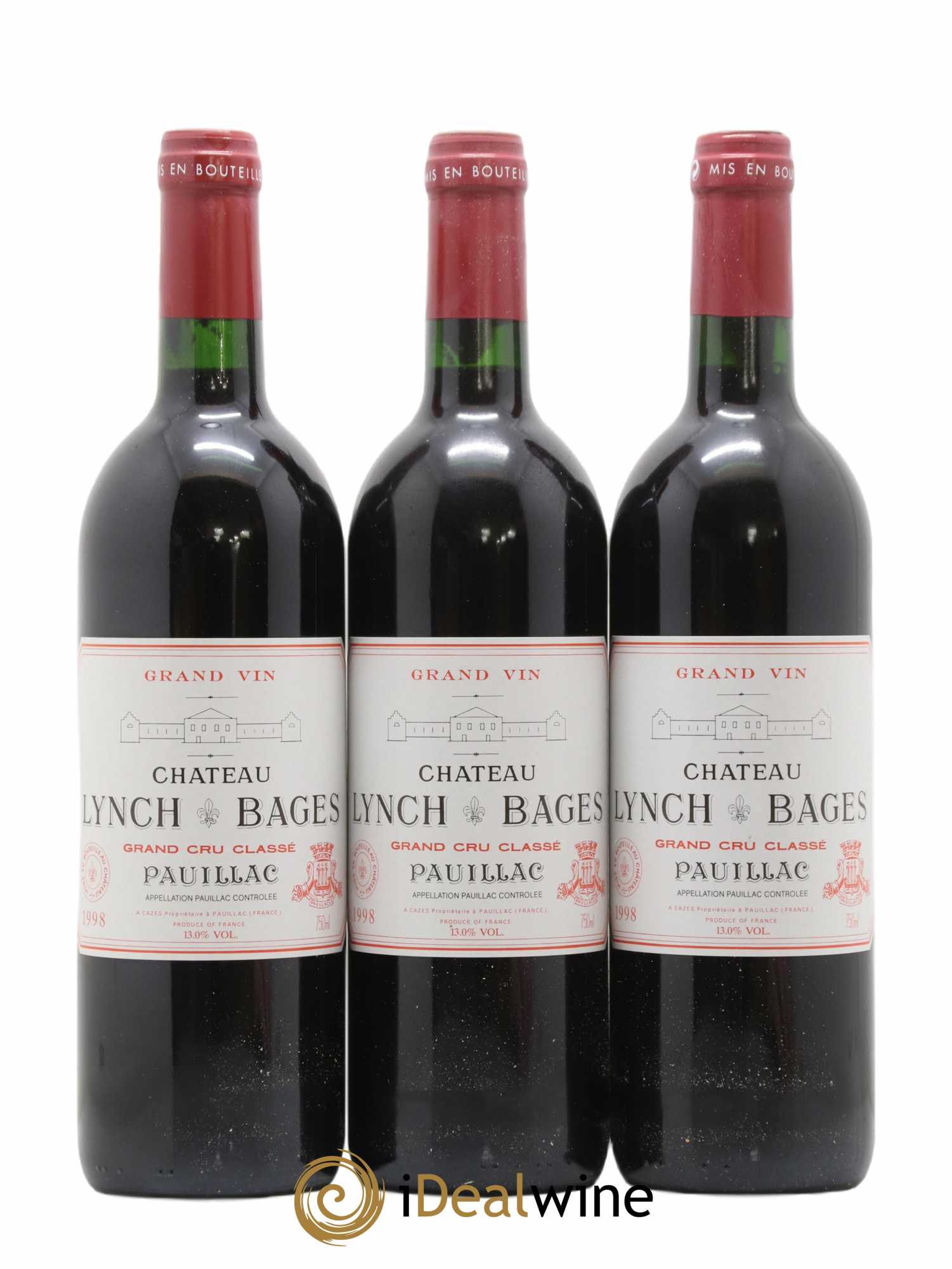 Château Lynch Bages 5ème Grand Cru Classé 1998 - Lot de 6 bouteilles - 1