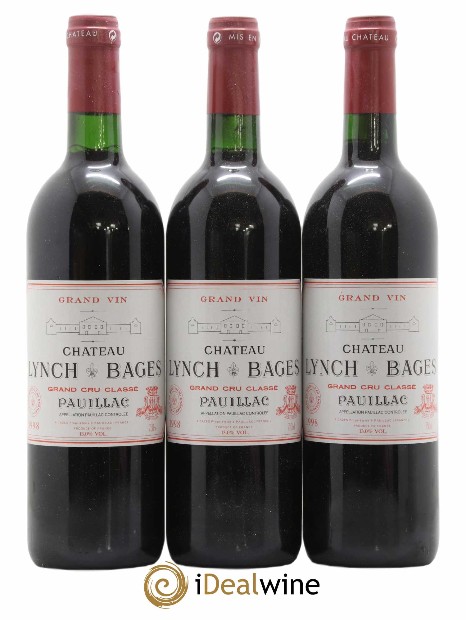 Château Lynch Bages 5ème Grand Cru Classé 1998 - Lot de 6 bouteilles - 1