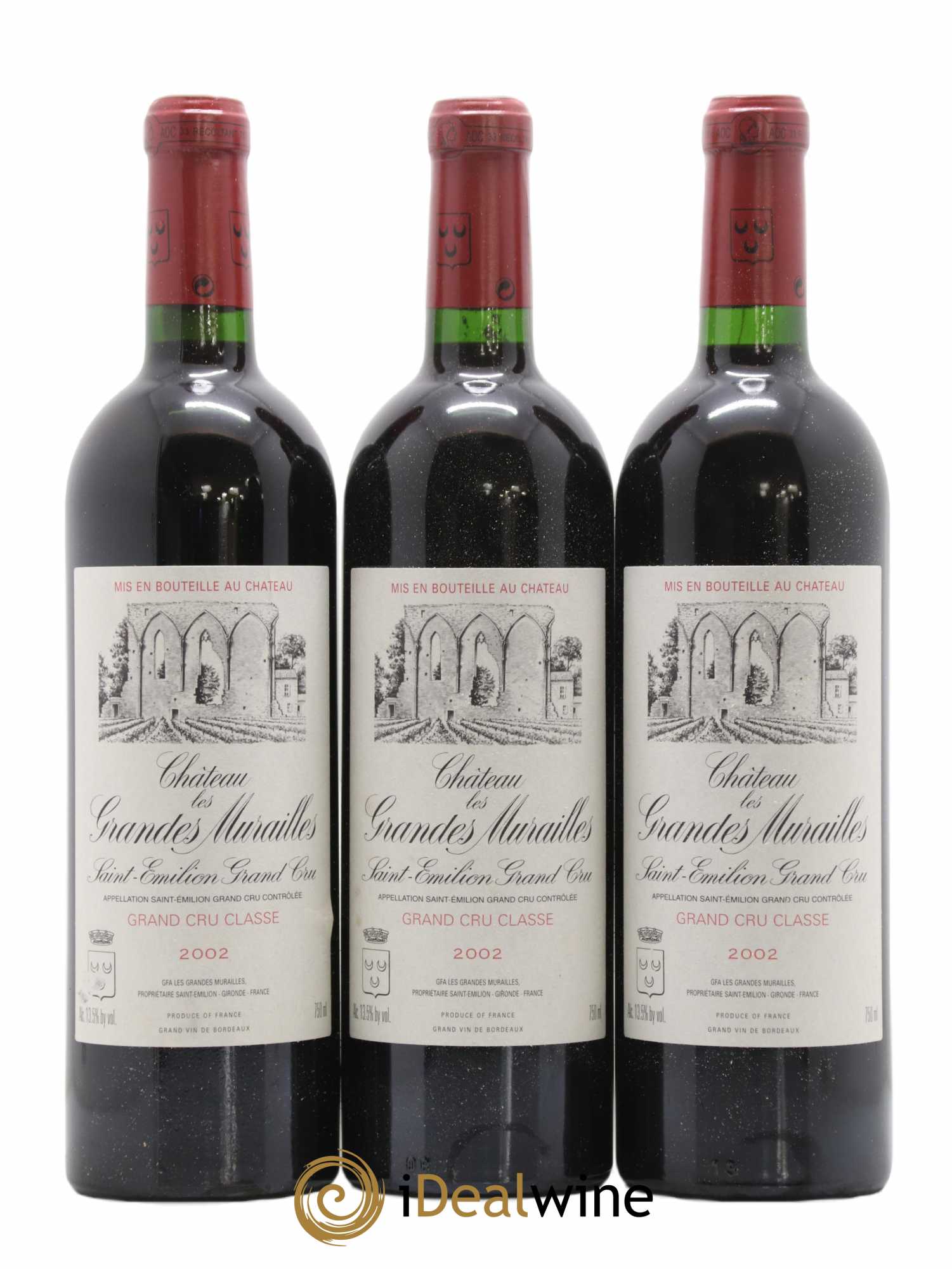 Château les Grandes Murailles Grand Cru Classé 2002 - Lot de 12 bouteilles - 2