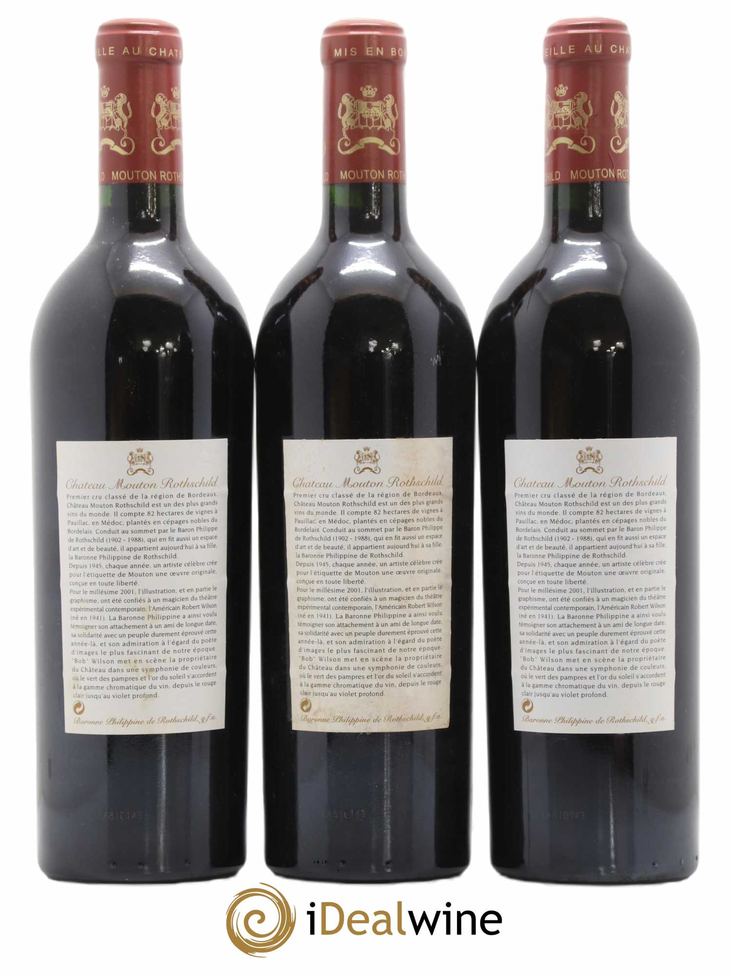 Château Mouton Rothschild 1er Grand Cru Classé 2001 - Lot de 12 bouteilles - 2