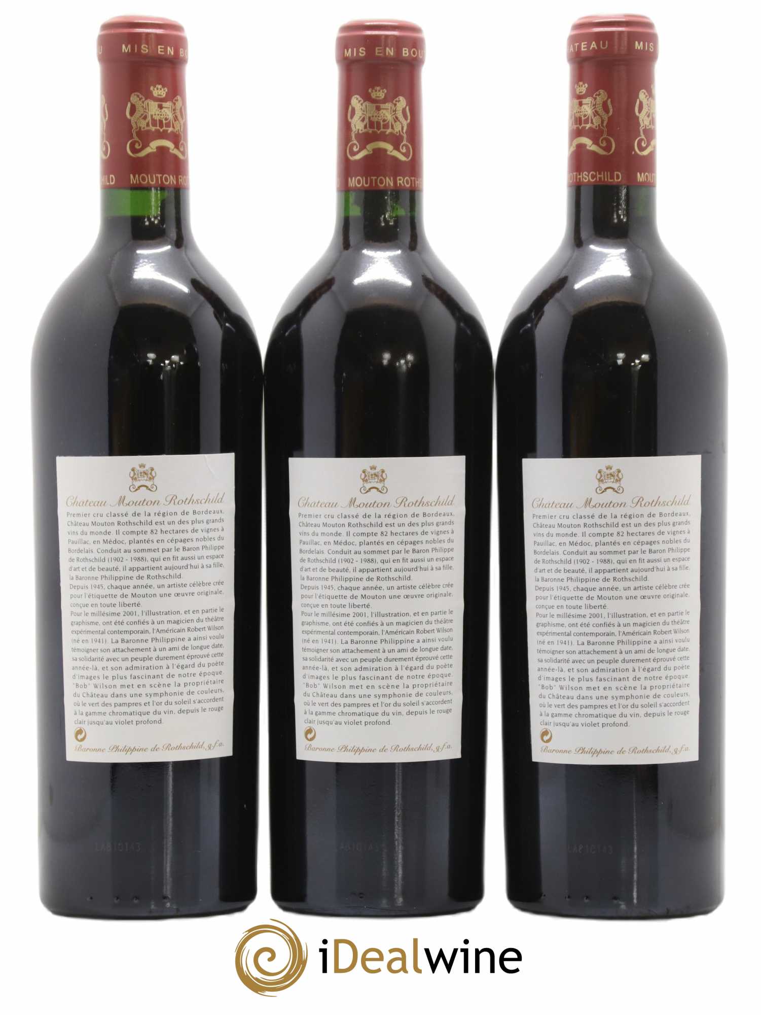 Château Mouton Rothschild 1er Grand Cru Classé 2001 - Lot de 12 bouteilles - 4