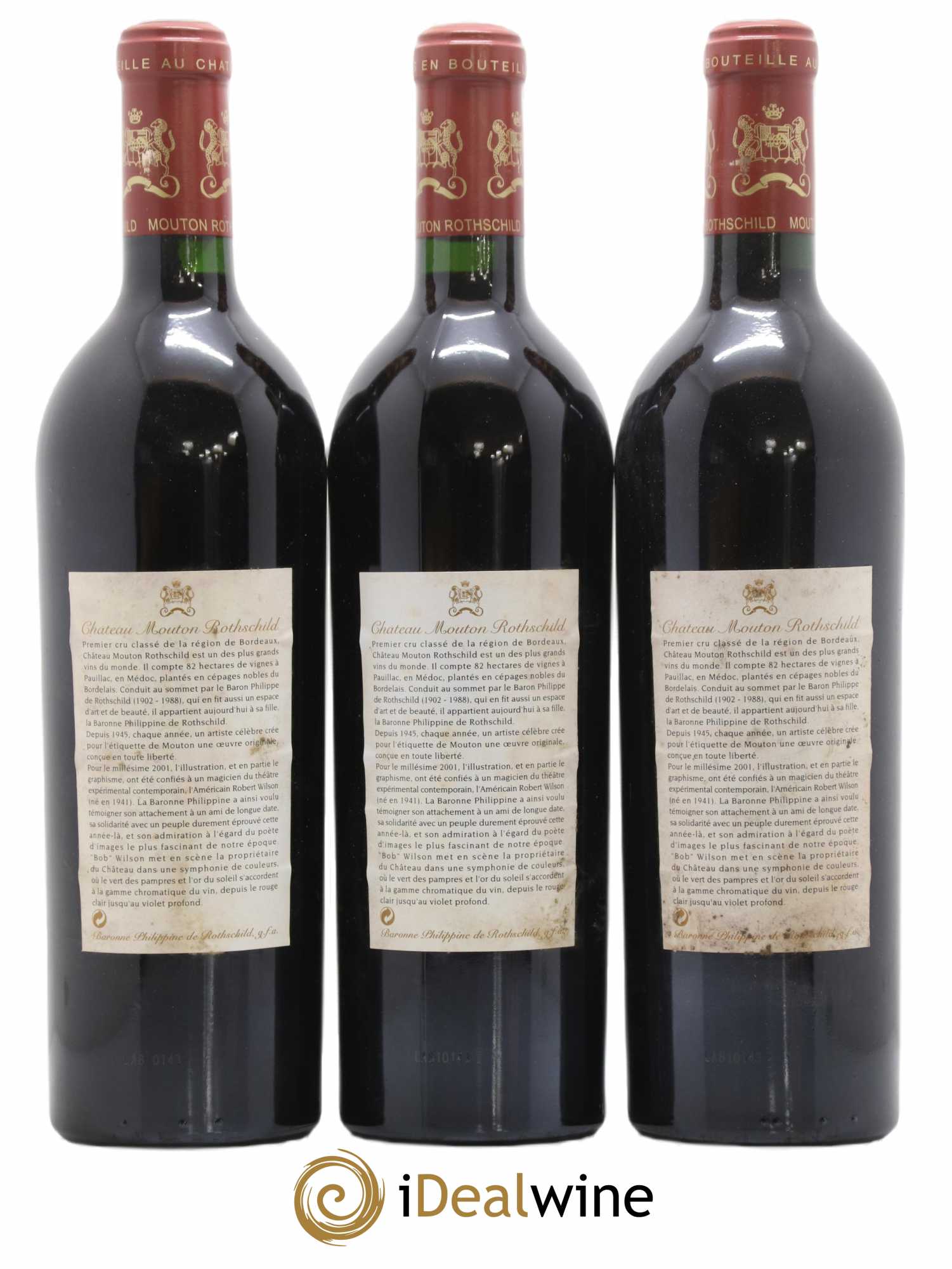 Château Mouton Rothschild 1er Grand Cru Classé 2001 - Lot de 12 bouteilles - 8