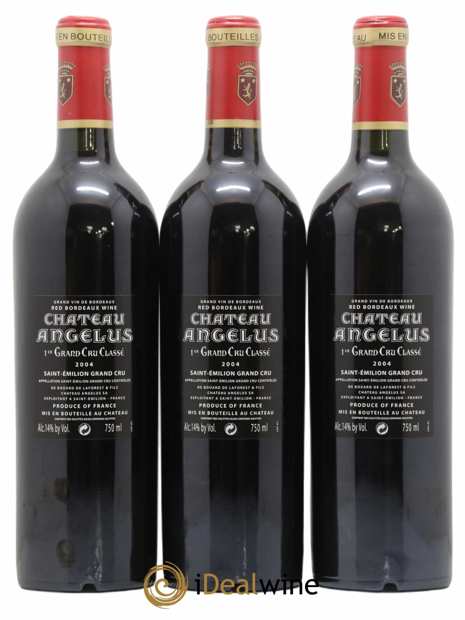 Château Angélus 1er Grand Cru Classé A 2004 - Posten von 3 Flaschen - 1
