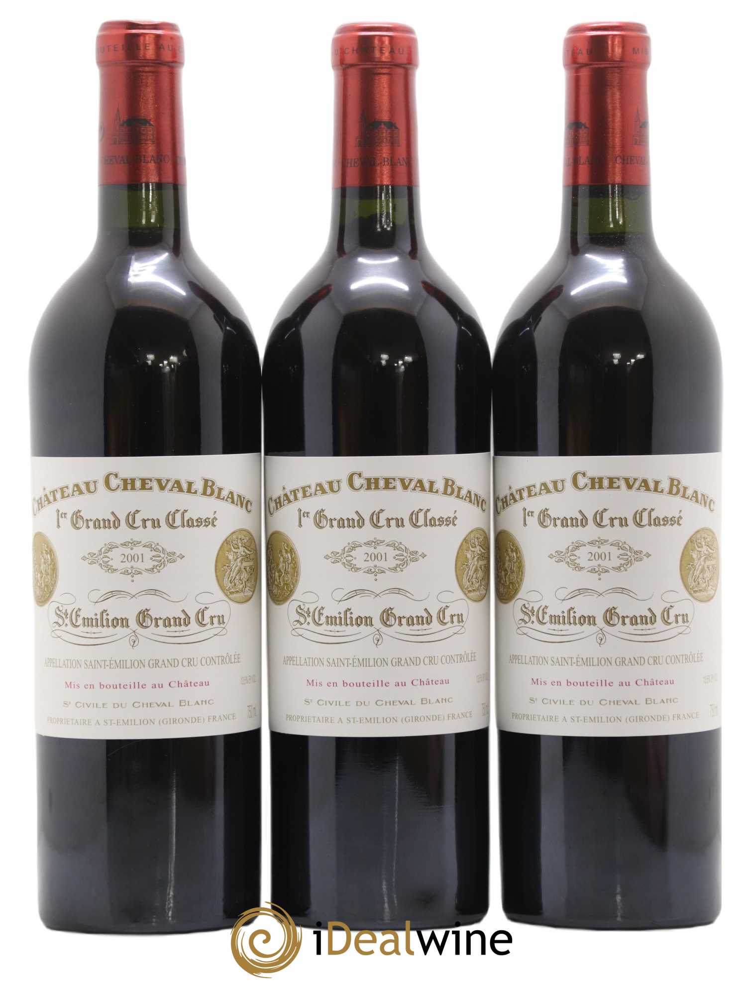 Château Cheval Blanc 1er Grand Cru Classé A 2001 - Lot de 6 bouteilles - 1