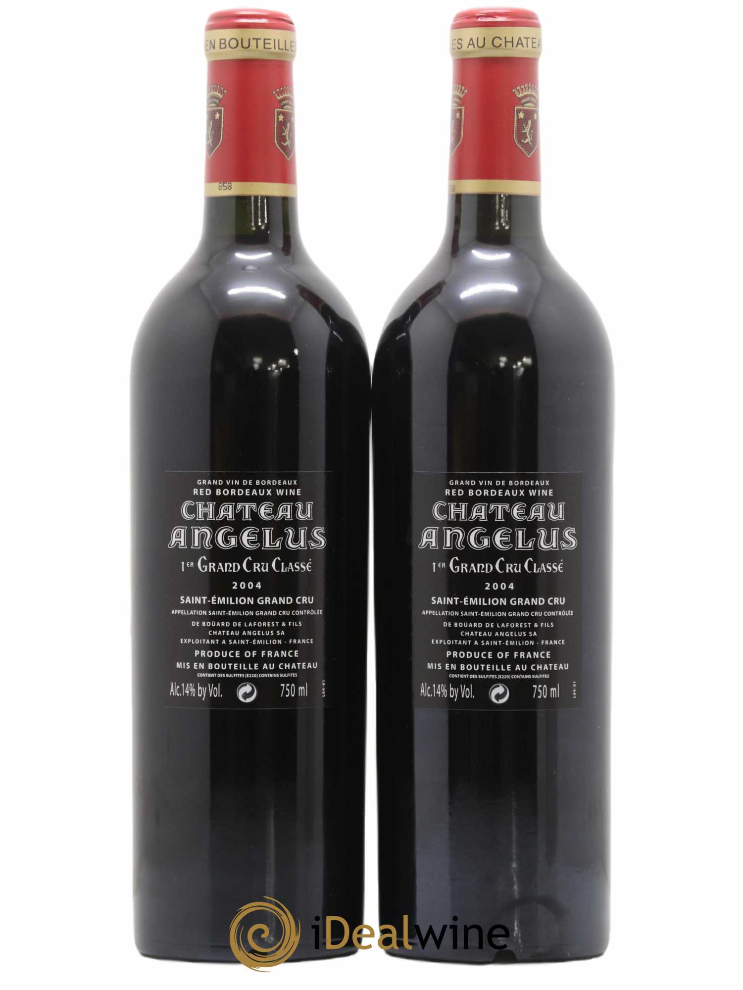 Château Angélus 1er Grand Cru Classé A 2004 - Posten von 2 Flaschen - 1