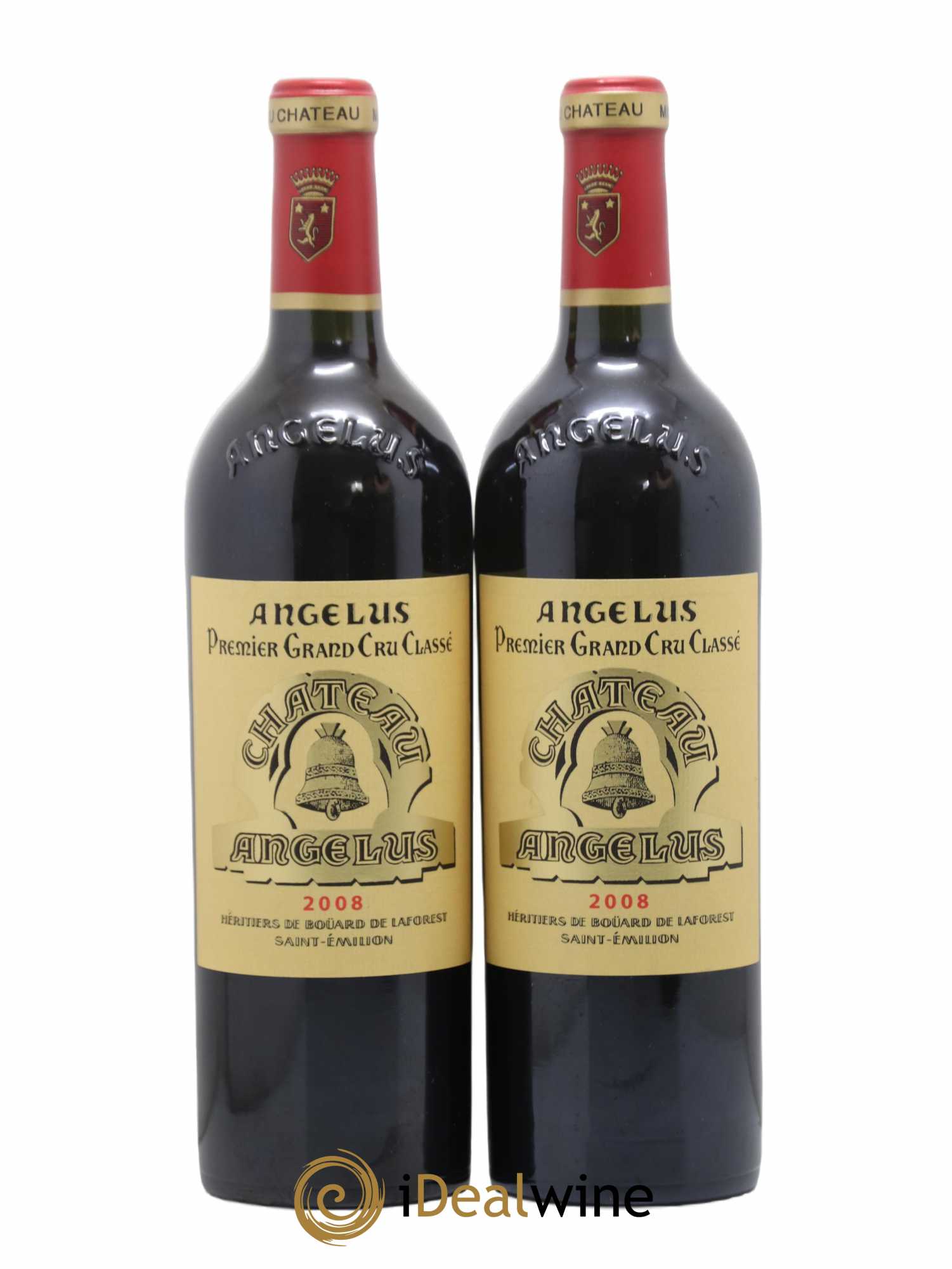 Château Angélus 1er Grand Cru Classé A 2008 - Lot de 2 bouteilles - 0