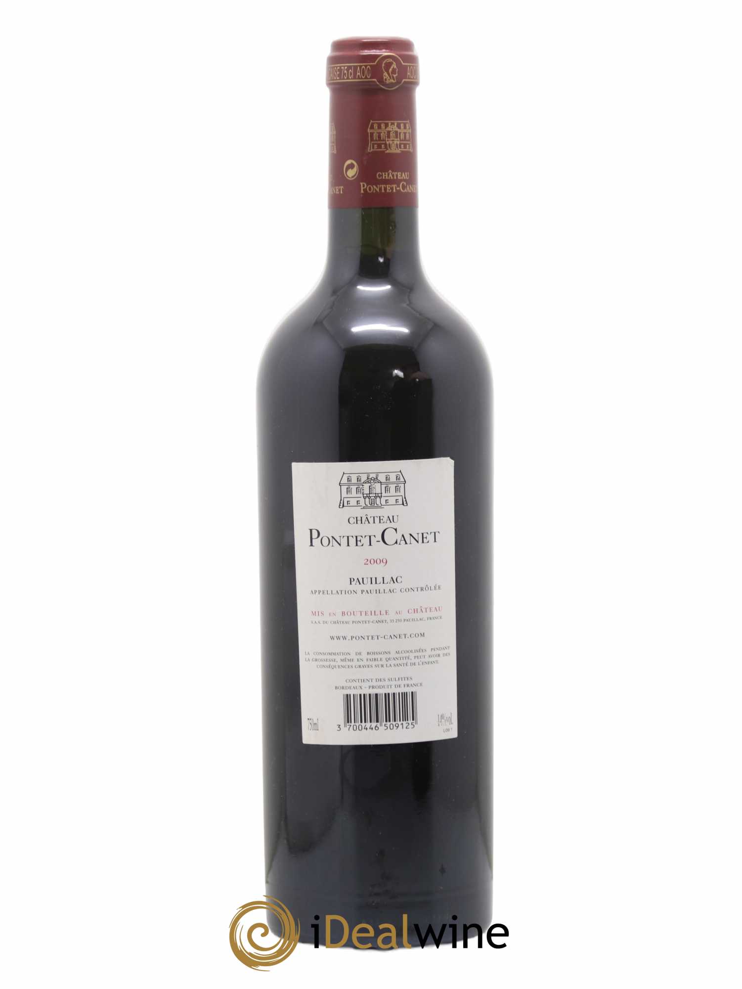 Château Pontet Canet 5ème Grand Cru Classé 2009 - Lot de 1 bouteille - 1