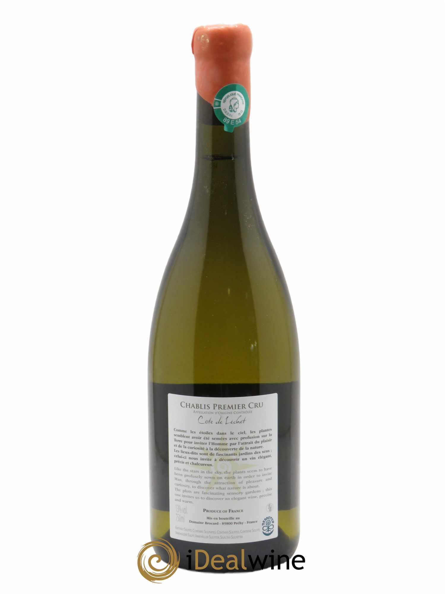 Chablis 1er Cru Côte de Lechet Julien Brocard 2020 - Lot de 1 bouteille - 1