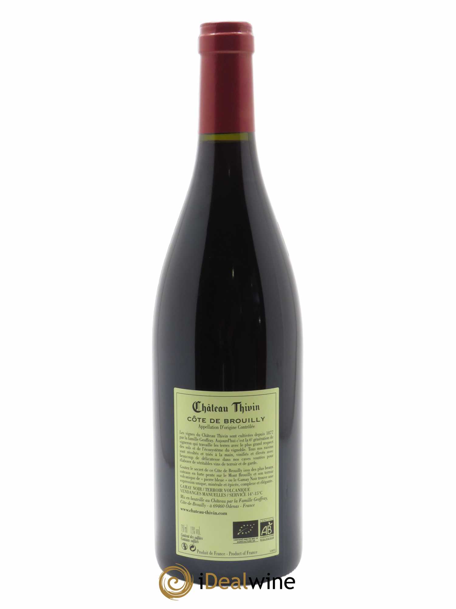 Côte de Brouilly Les Griottes de Brulhié Château Thivin 2021 - Lot of 1 bottle - 1