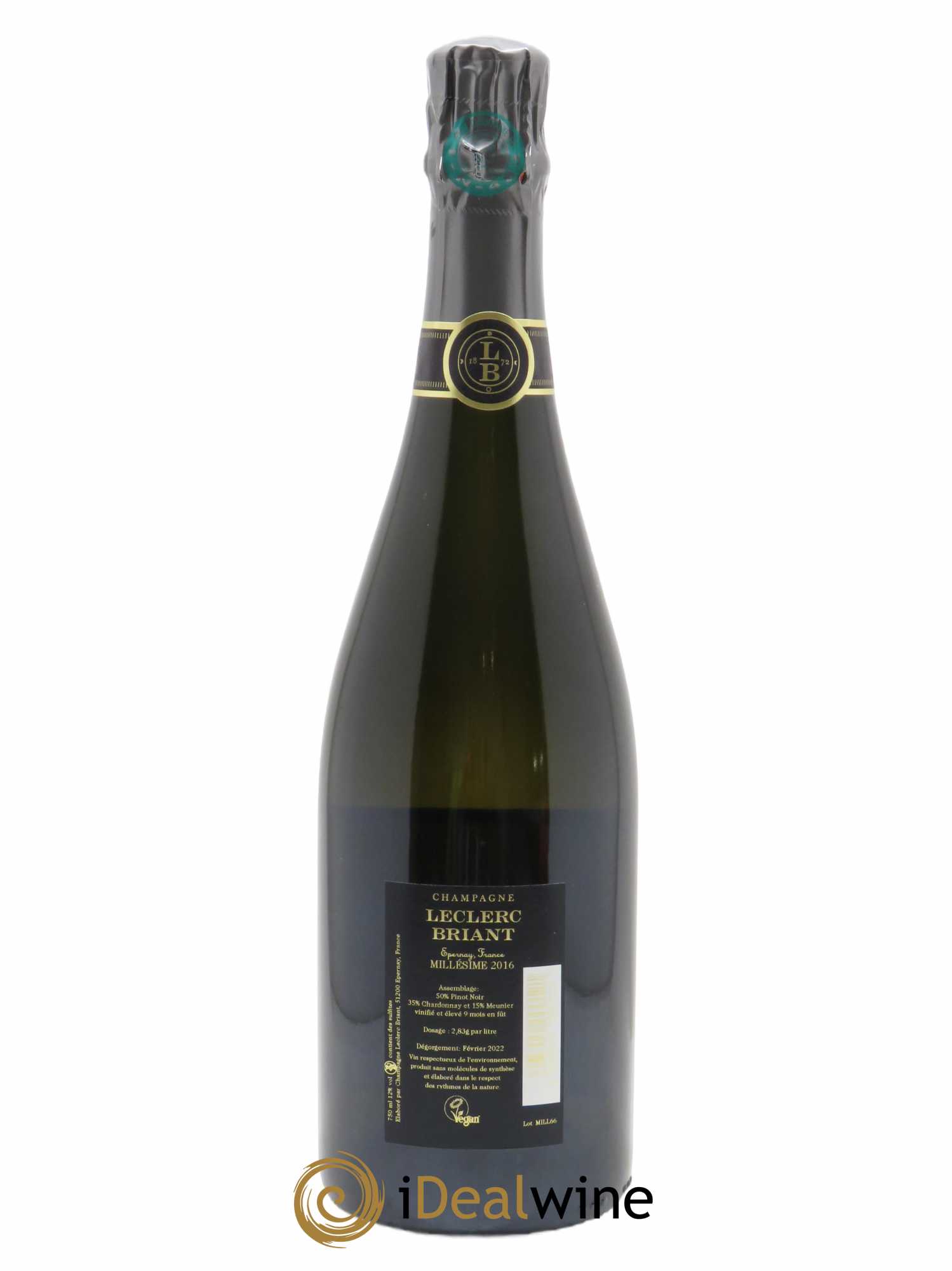 Millésimé Extra-Brut Leclerc Briant 2016 - Lot of 1 bottle - 1