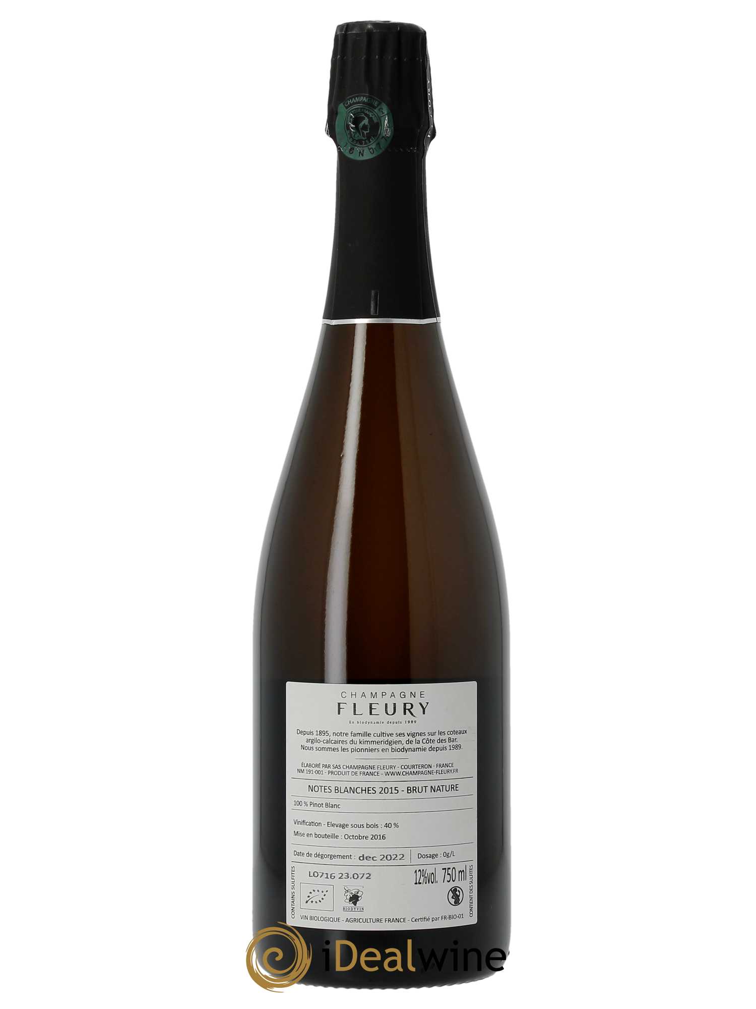 Notes Blanches Brut Nature Fleury 2015 - Lot of 1 bottle - 1
