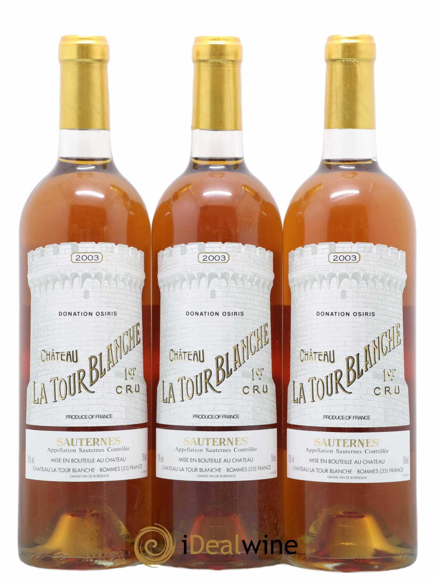 Château la Tour Blanche 1er Grand Cru Classé 0 2003 - Lot de 12 bouteilles - 1