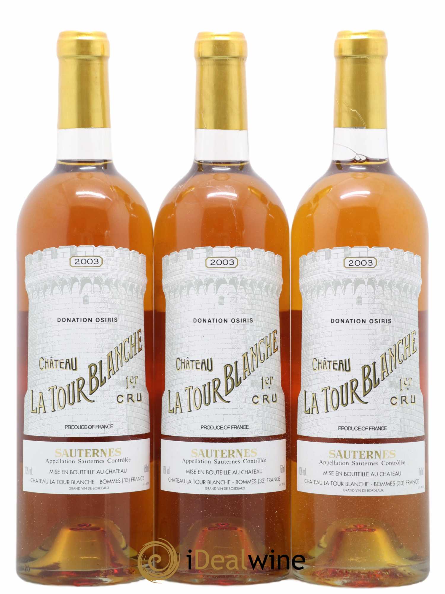 Château la Tour Blanche 1er Grand Cru Classé 0 2003 - Lot de 12 bouteilles - 3