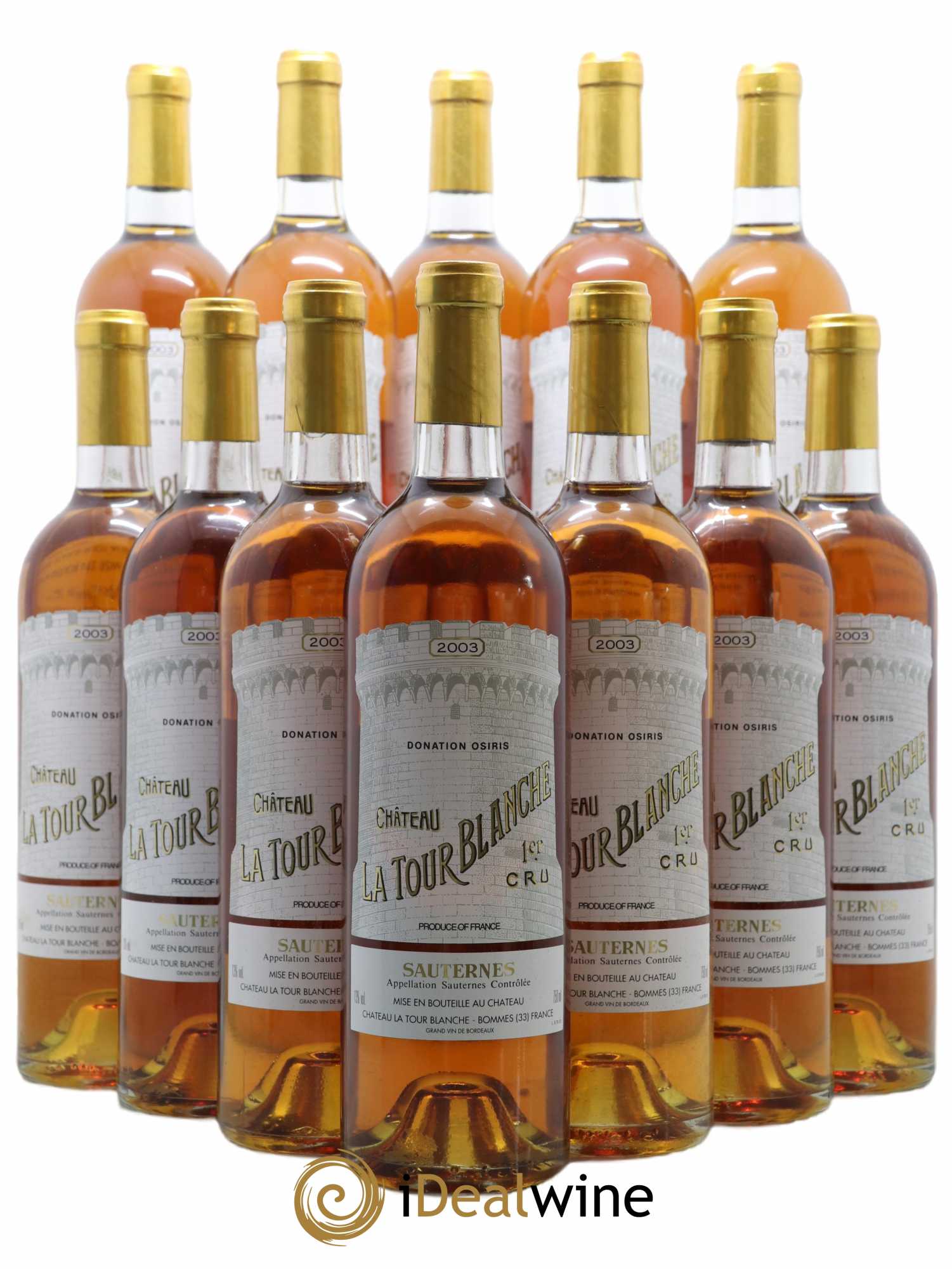 Château la Tour Blanche 1er Grand Cru Classé 0 2003 - Lot de 12 bouteilles - 0