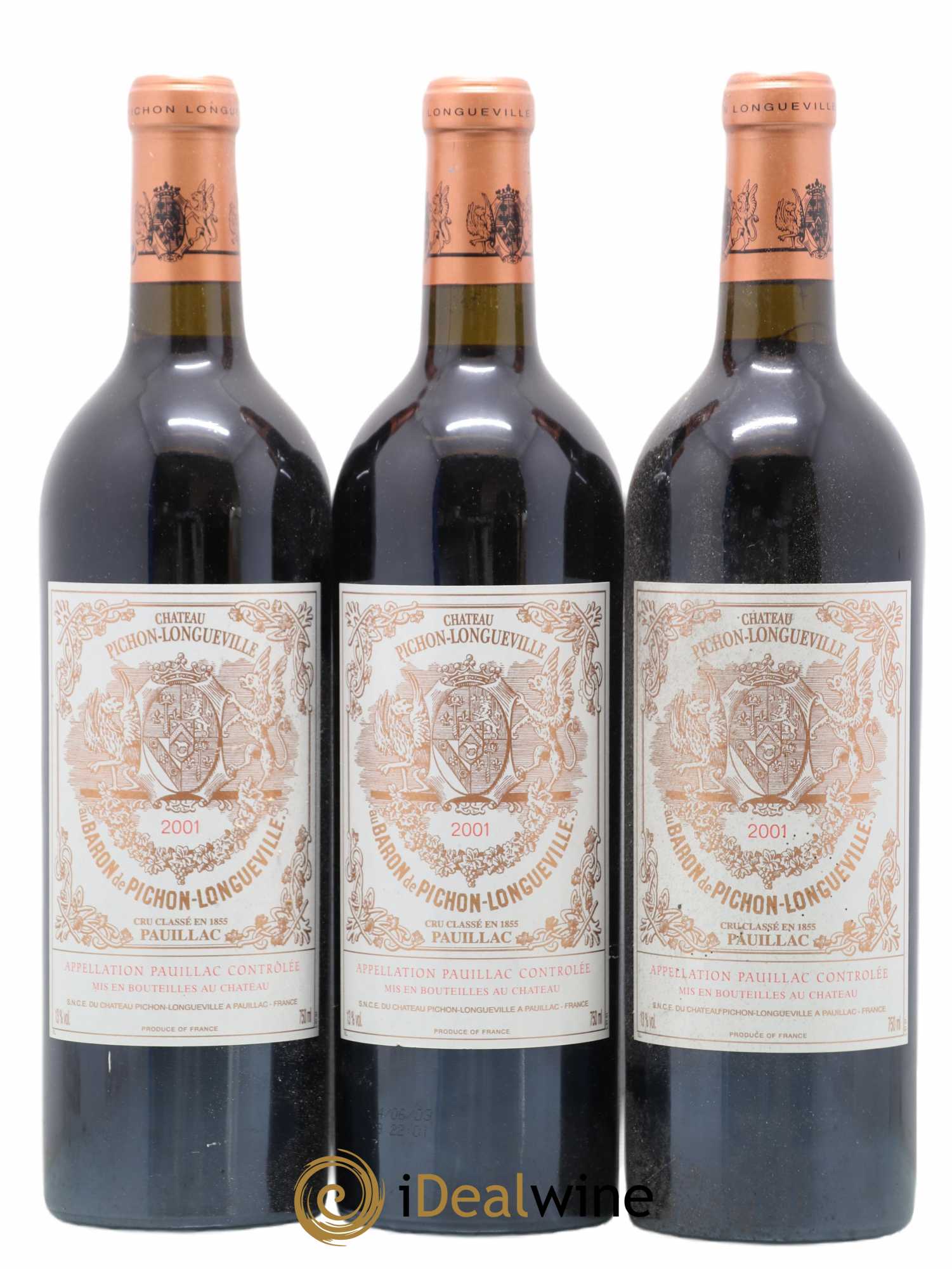 Pichon Longueville Baron 2ème Grand Cru Classé 0 2001 - Lot de 12 bouteilles - 1