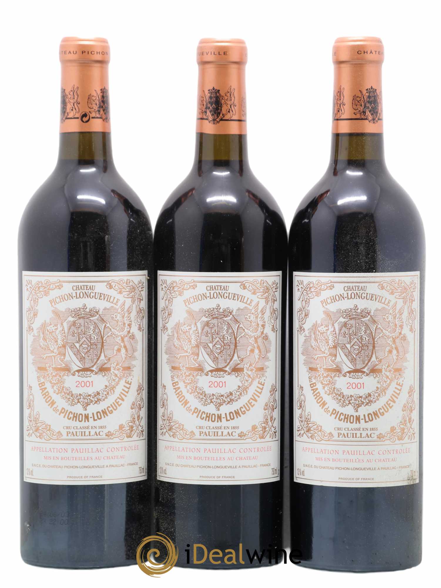 Pichon Longueville Baron 2ème Grand Cru Classé 0 2001 - Lot de 12 bouteilles - 2
