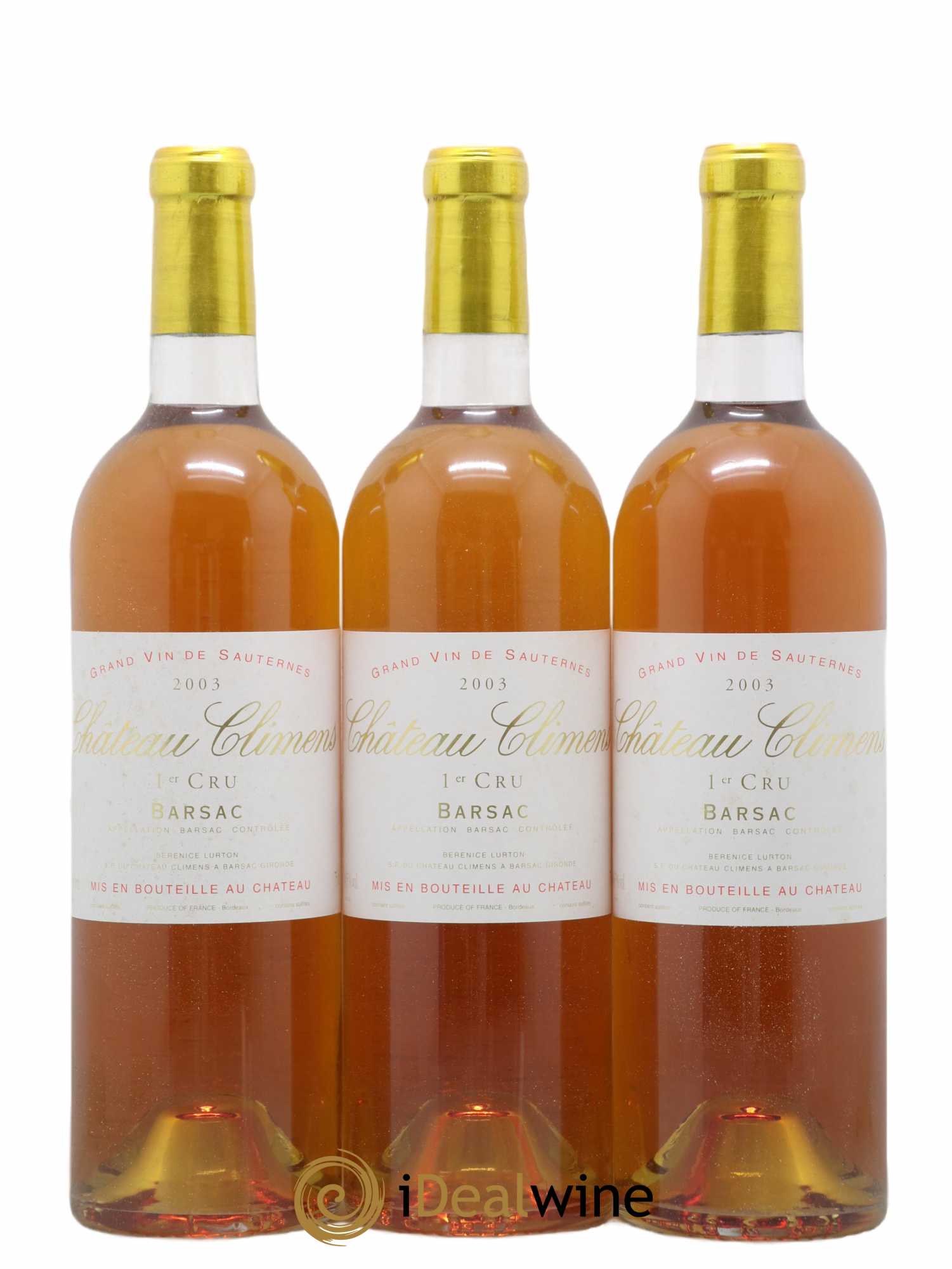 Château Climens 1er Grand Cru Classé 0 2003 - Lot de 12 bouteilles - 1