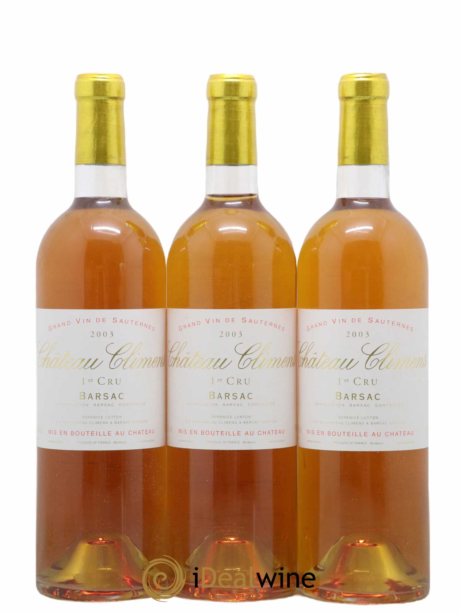 Château Climens 1er Grand Cru Classé 0 2003 - Lot de 12 bouteilles - 2