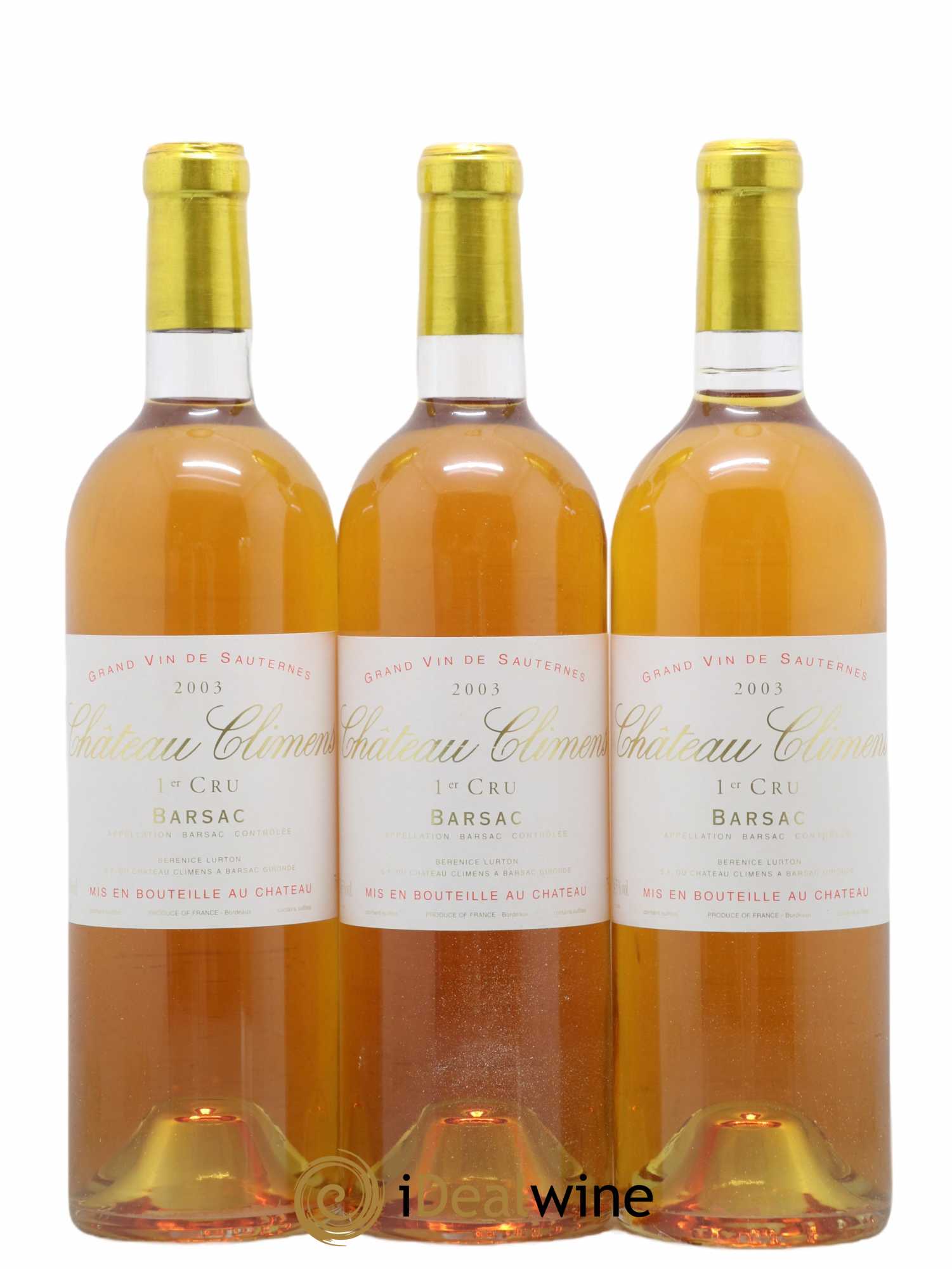 Château Climens 1er Grand Cru Classé 0 2003 - Lot de 12 bouteilles - 3