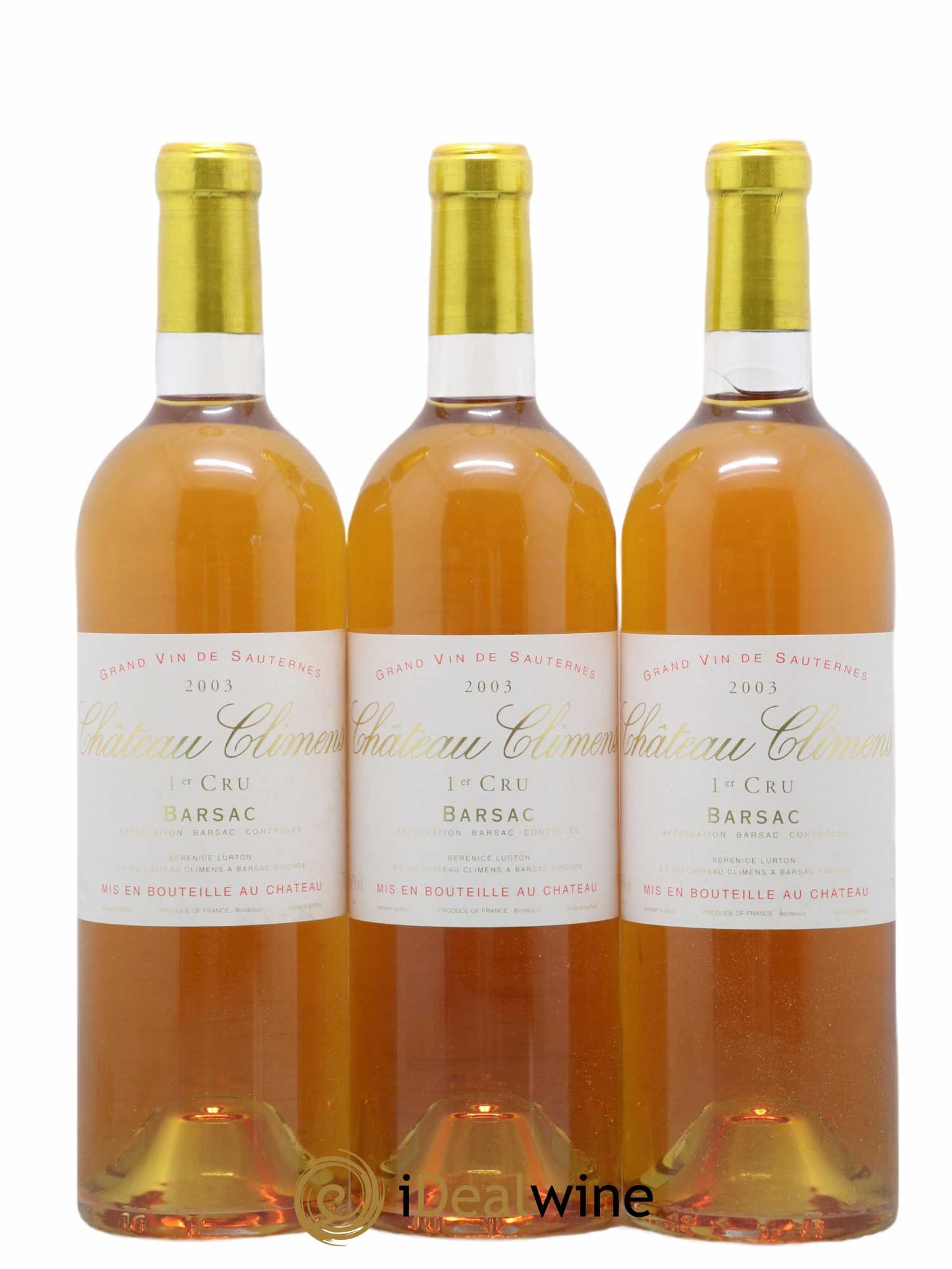 Château Climens 1er Grand Cru Classé 0 2003 - Lot de 12 bouteilles - 4