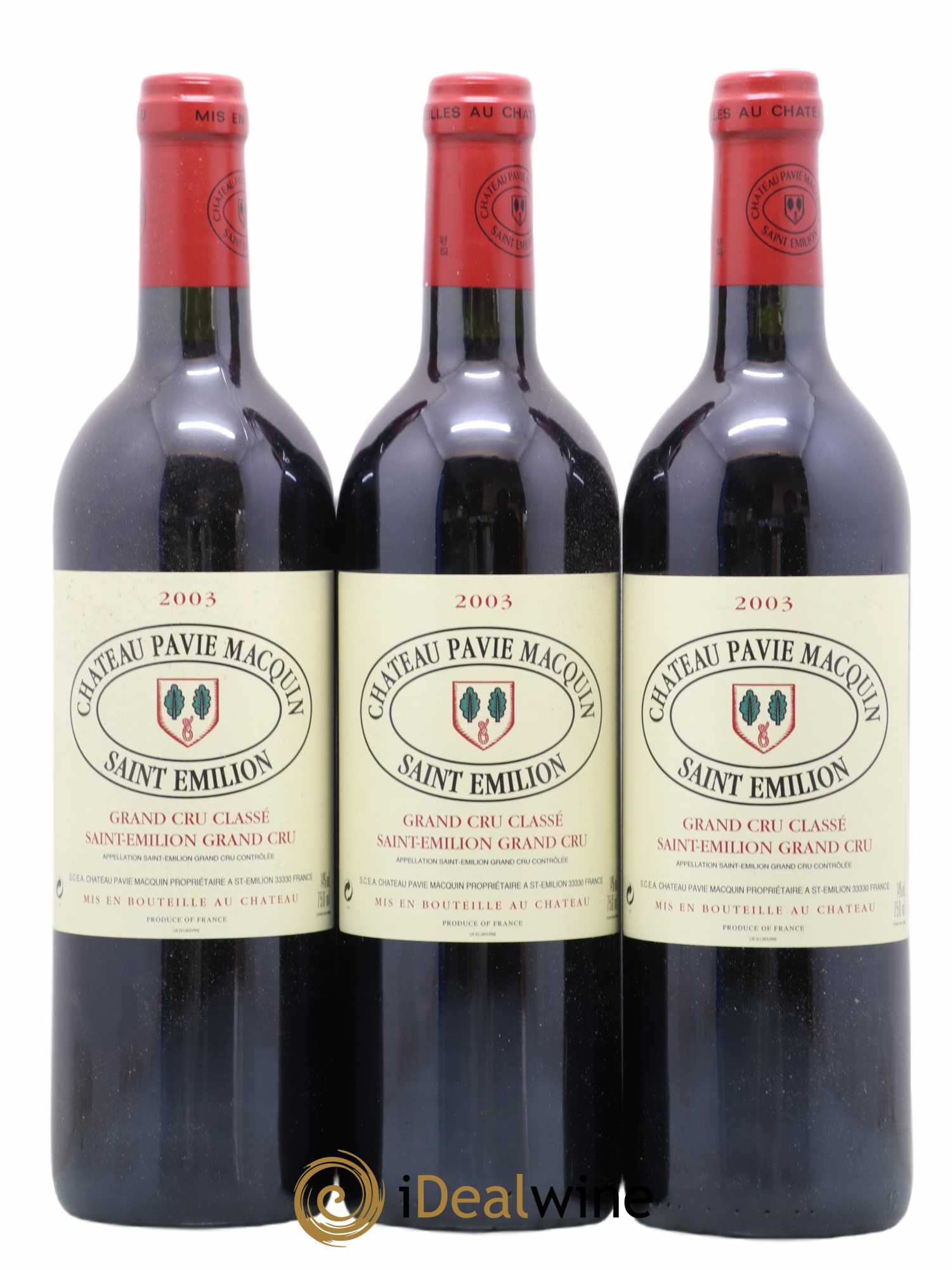 Château Pavie Macquin 1er Grand Cru Classé B 0 2003 - Lot de 12 bouteilles - 1