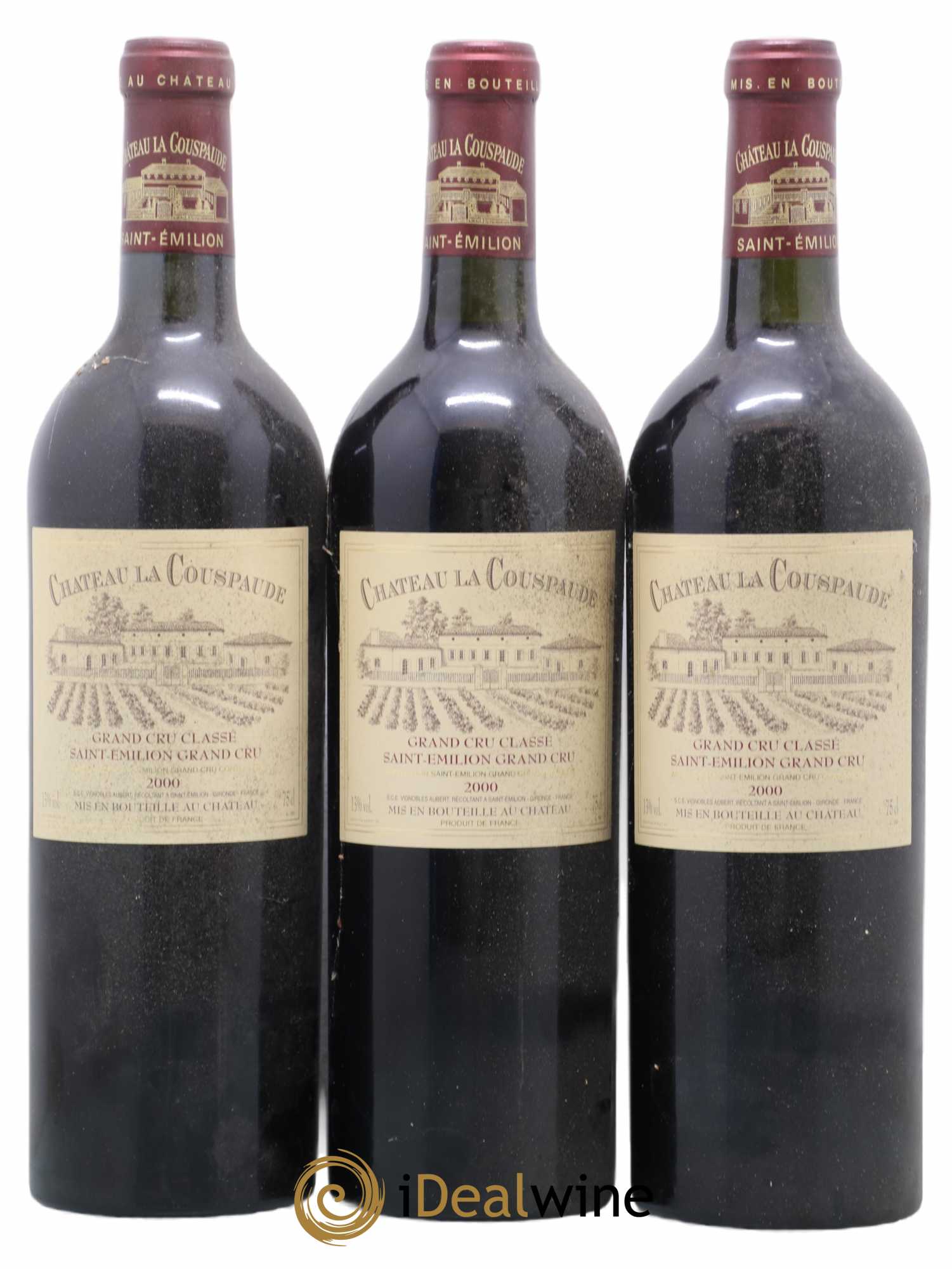 Château la Couspaude Grand Cru Classé 0 2000 - Lot de 12 bouteilles - 1