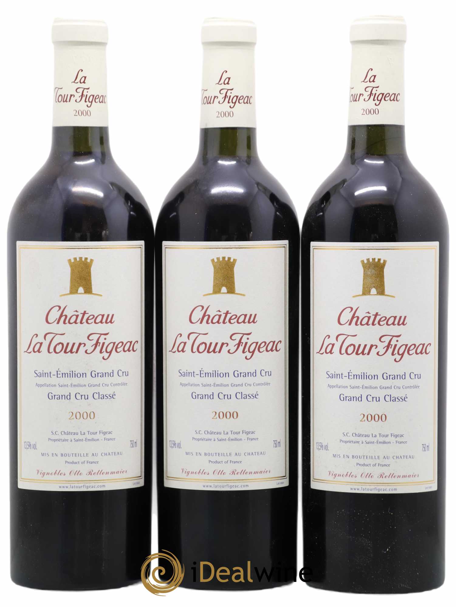 Château la Tour Figeac Grand Cru Classé 0 2000 - Lot de 12 bouteilles - 2