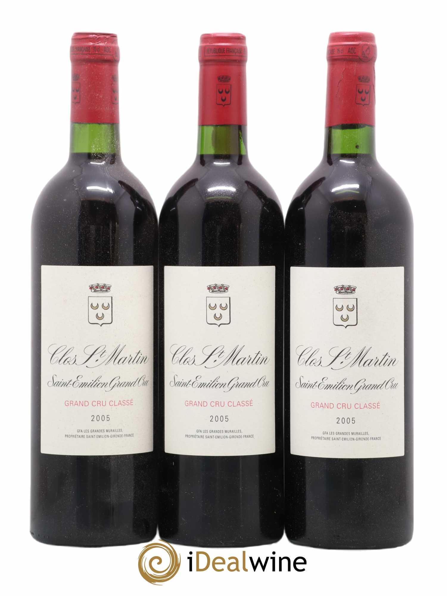 Clos Saint Martin Grand Cru Classé 0 2005 - Lot de 12 bouteilles - 1