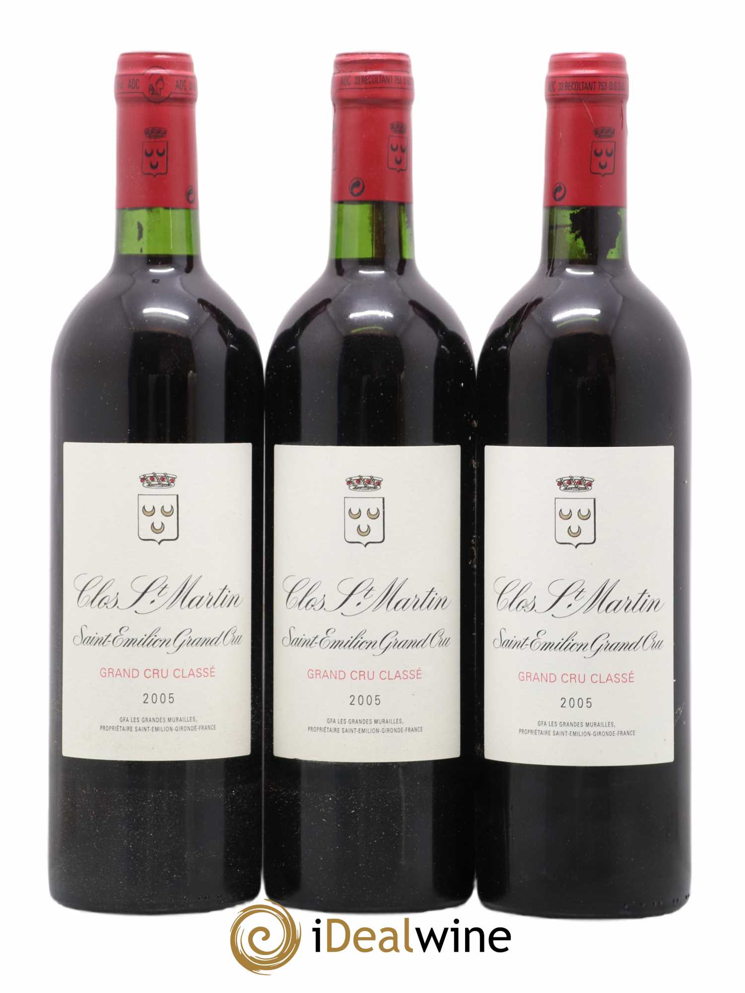 Clos Saint Martin Grand Cru Classé 0 2005 - Lot de 12 bouteilles - 3