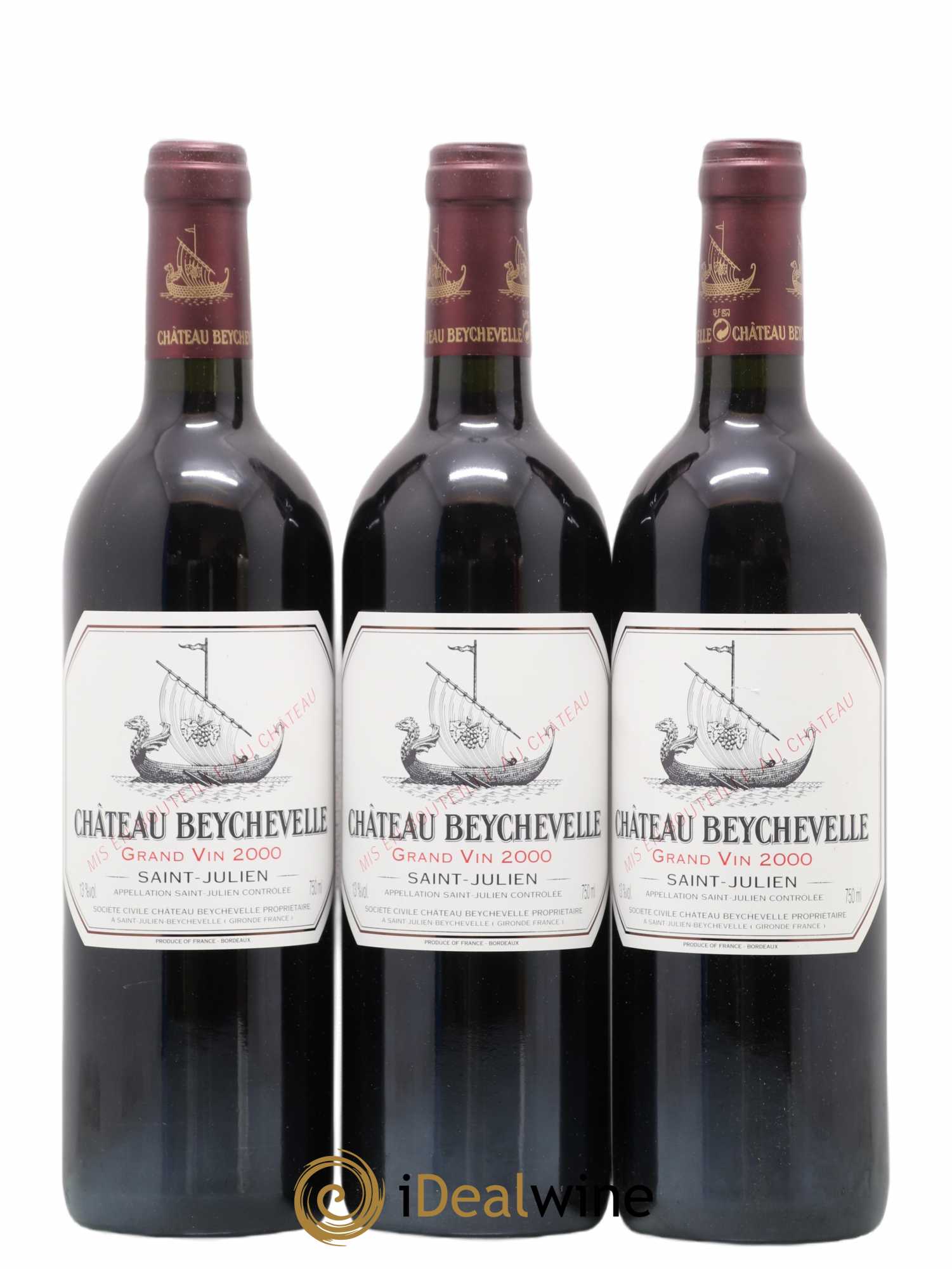 Château Beychevelle 4ème Grand Cru Classé 0 2000 - Lot de 12 bouteilles - 1